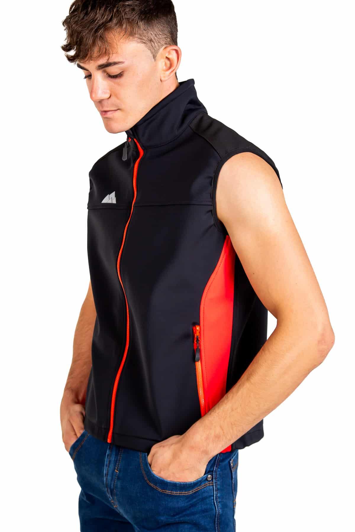 Colete Cortavento Alpinismo E Trekking Torso Homem Azul-Vermelho 4/6