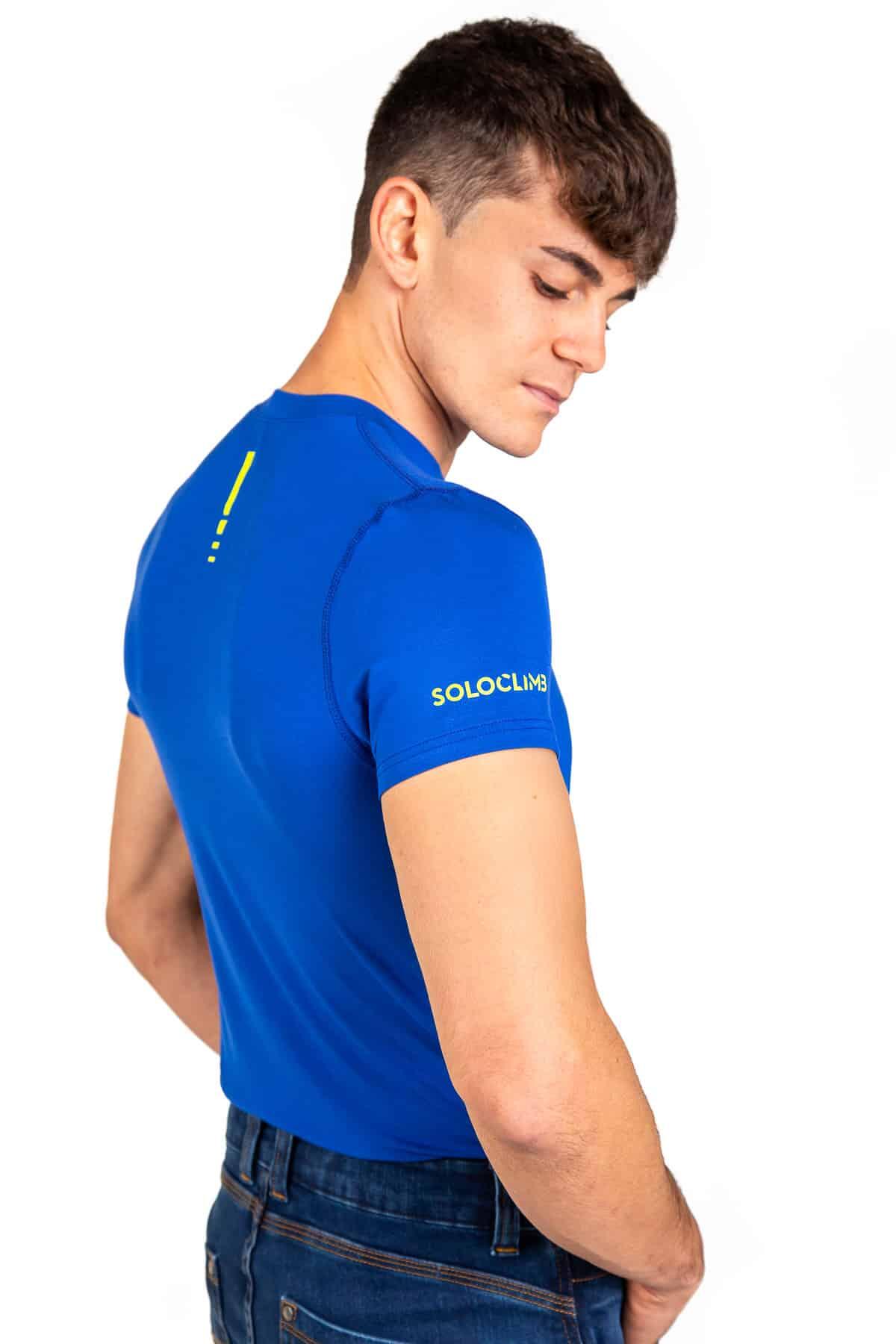 Camisola Skin Fresh Alpinismo E Escalada unissex Leve Transpirável Azul Escuro 3/4