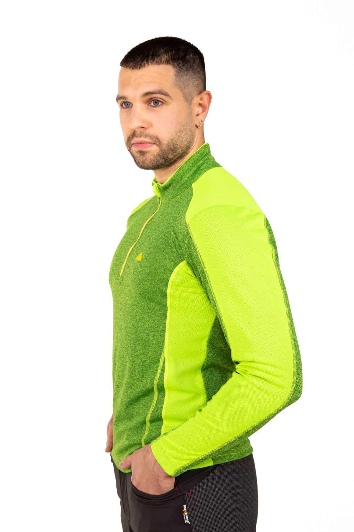 Camiseta Técnica Escalada y Trekking Transpirable Calanques Hombre Amarillo 4/5