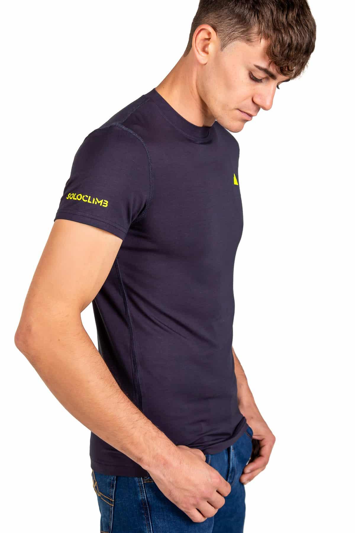 Camiseta Técnica Unisex Skin Fresh para Trekking y Escalada Azul Marino 3/4