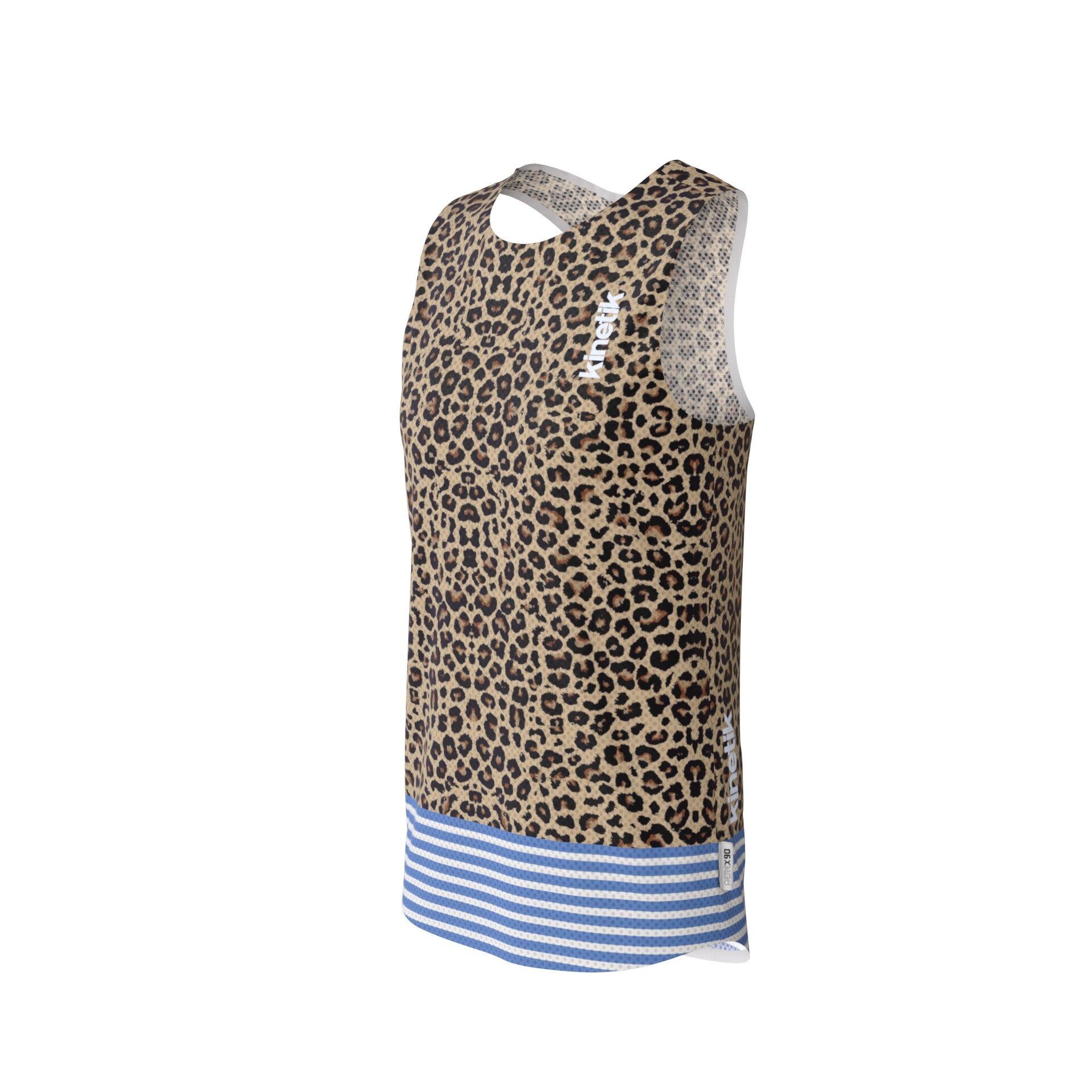 MAILLOT SANS MANCHES DE TRAIL RUNNING MAVRIK SL AR.90 LEOPARD X MARINIERE 1/7