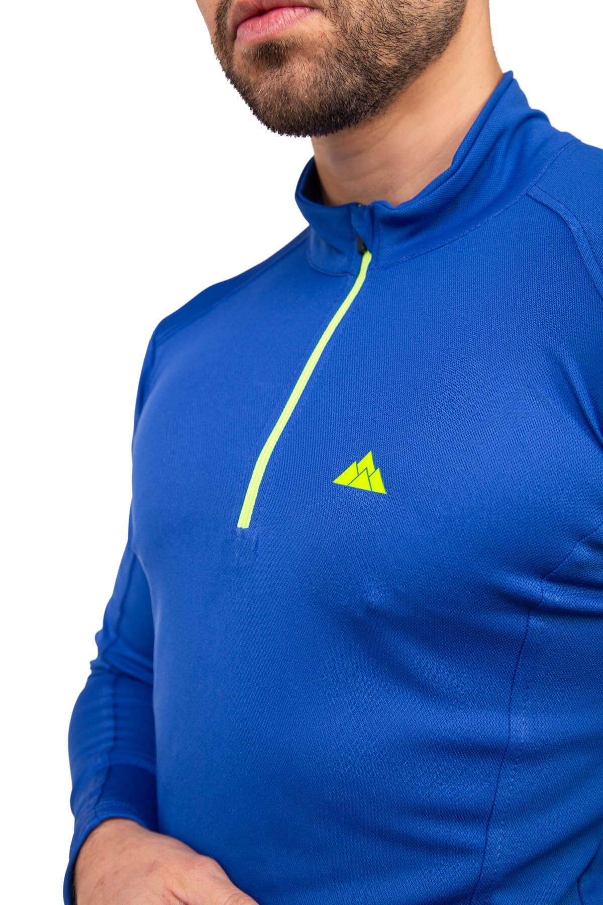 Camisola Calanques Alpinismo E Escalada Homen Leve Transpirável Azul Ribo 3/3