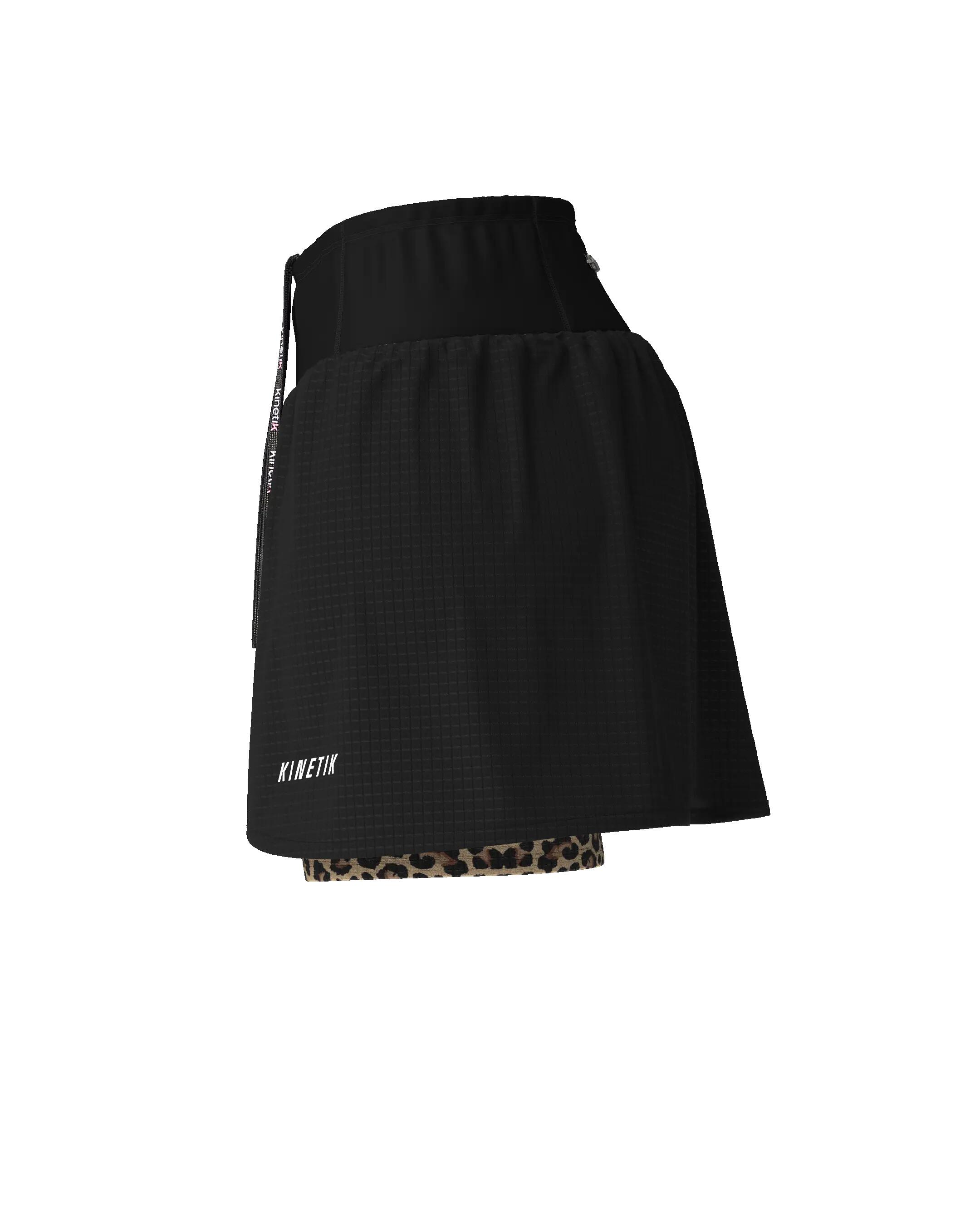 SHORT JUPE DE TRAIL RUNNING AEROK SKIRT LEOPARD 4/7