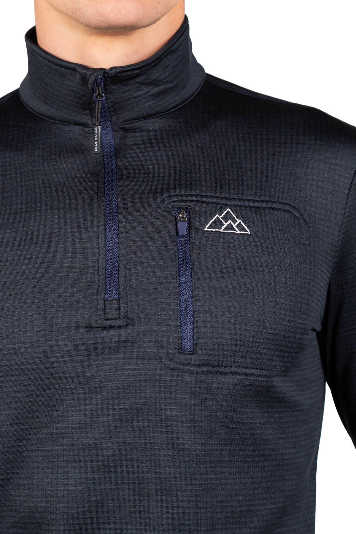 Forro Polar Transpirable de Montaña y Trekking Raptor Black Hombre Marino 2/4