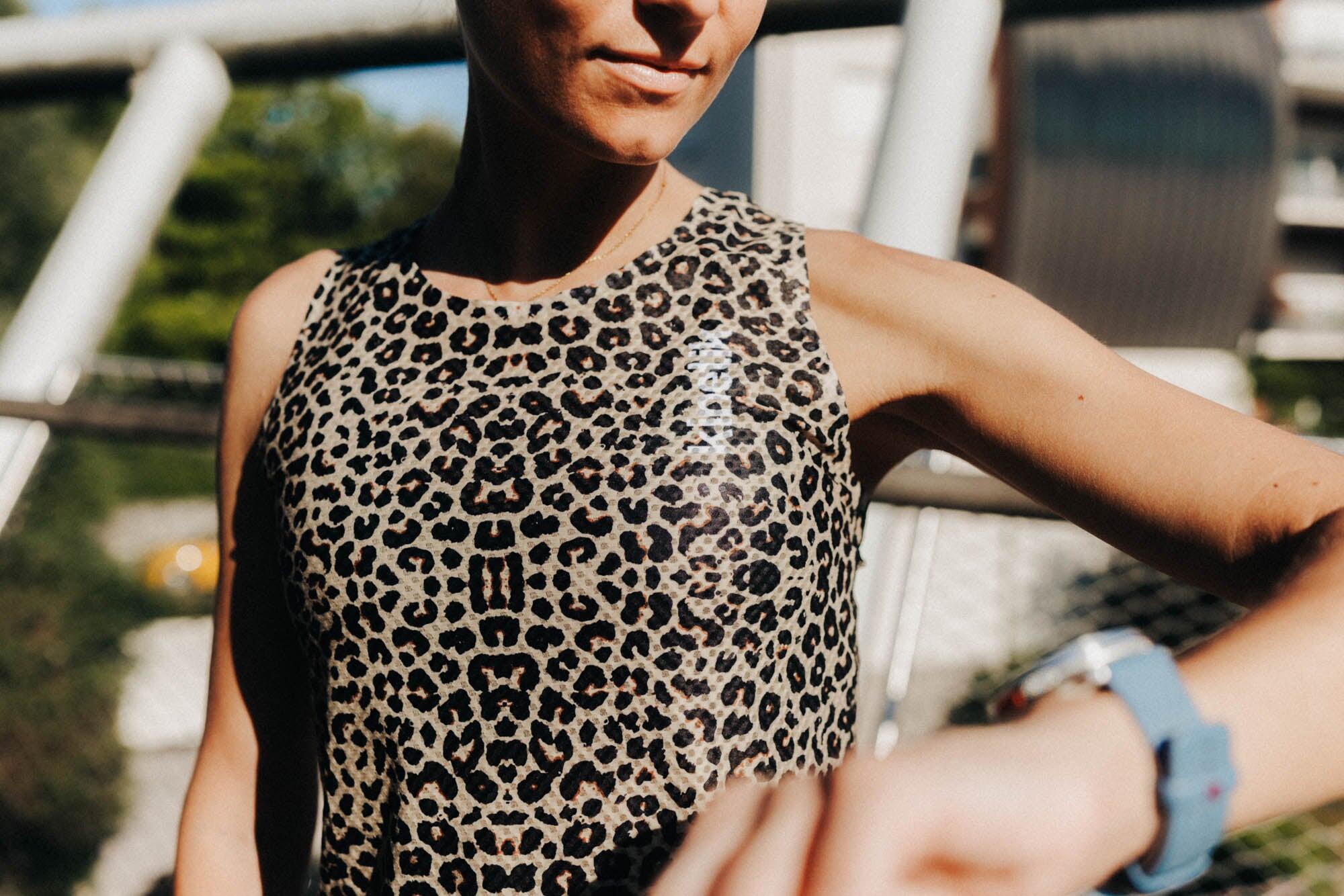 MAILLOT SANS MANCHES DE TRAIL RUNNING MAVRIK SL AR.90 LEOPARD X MARINIERE 2/7