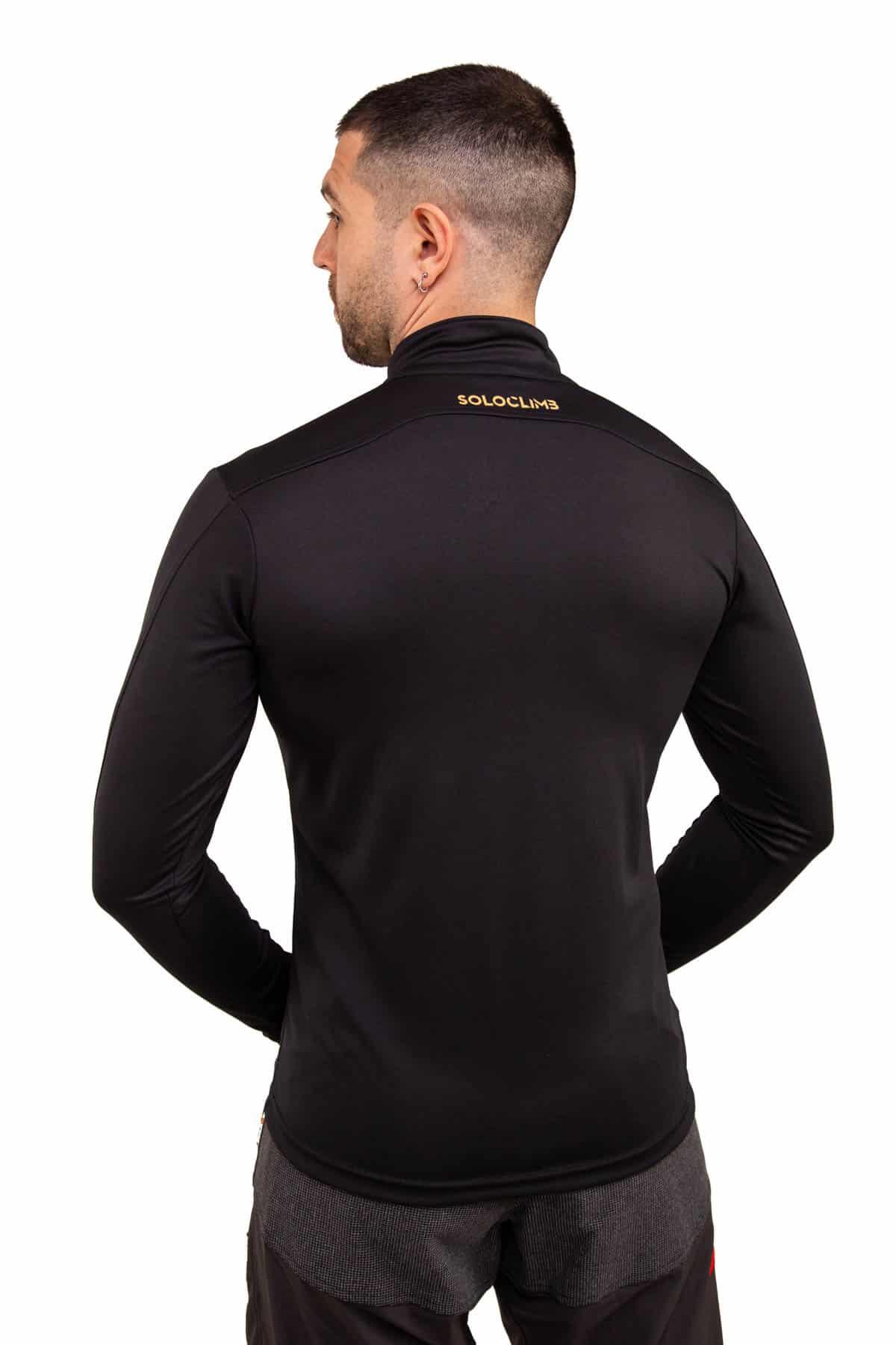 Camiseta Técnica Escalada y Trekking Transpirable Calanques Hombre Negro 2/3