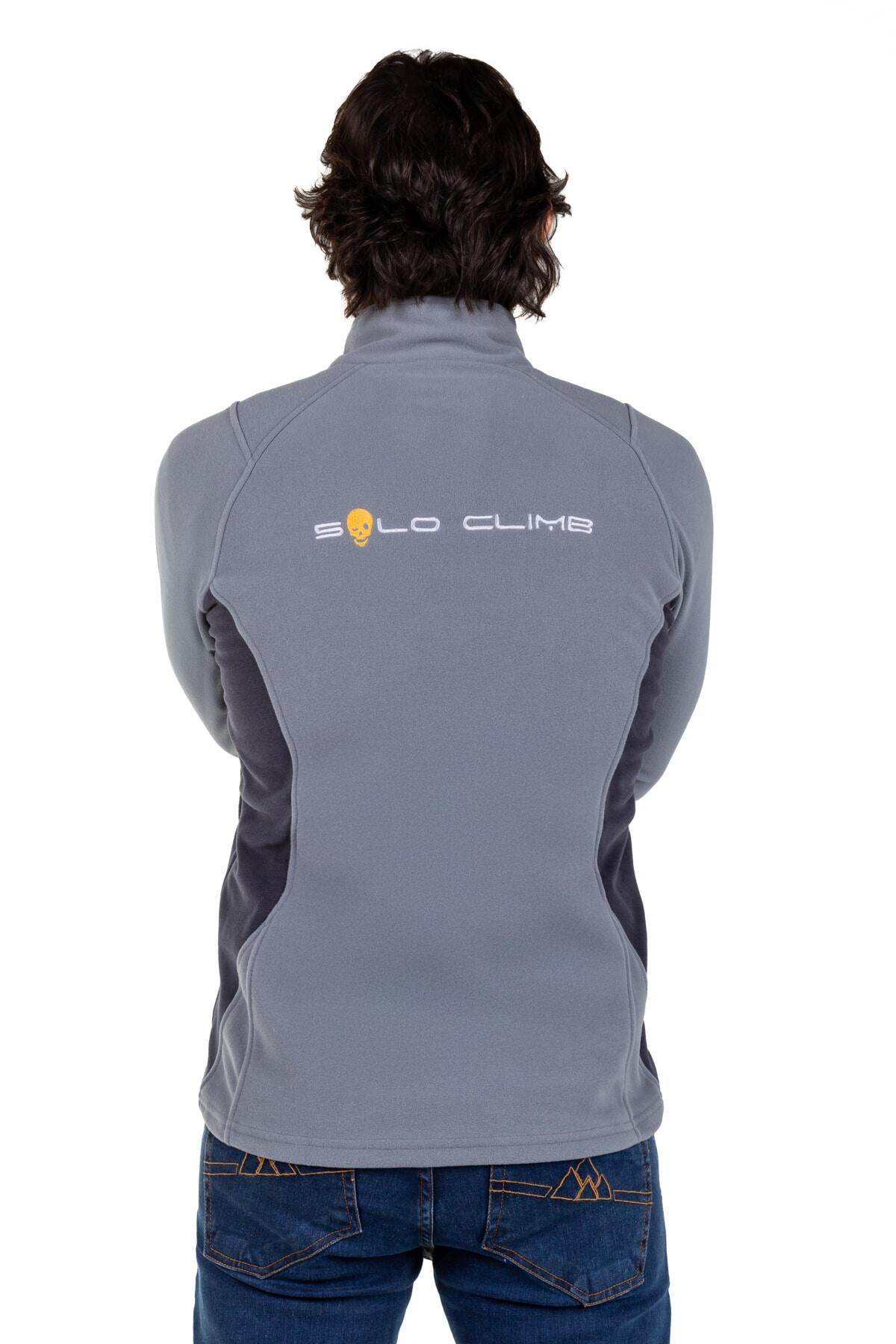 Forro Polar Elástico de Montaña y Trekking Dune Hombre Gris 4/6