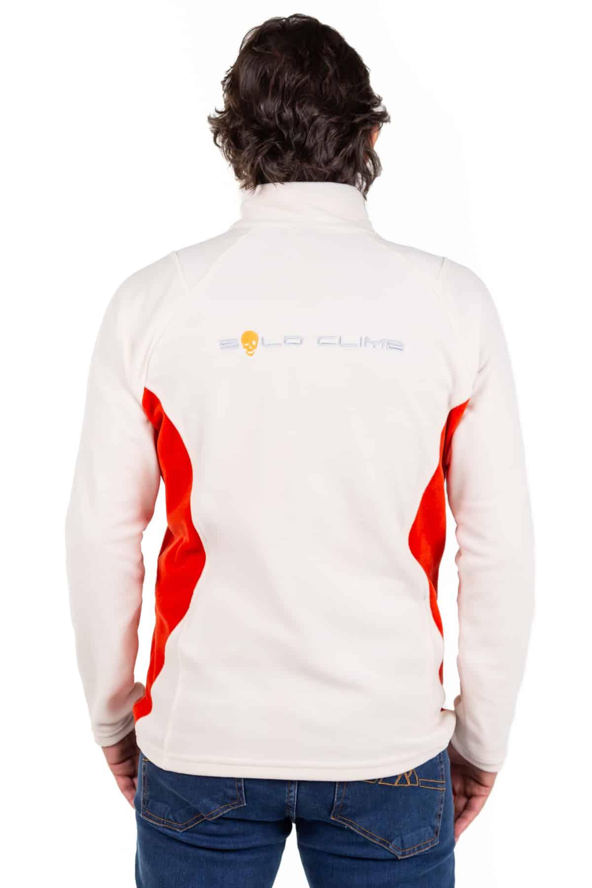 Forro Polar Elástico de Montaña y Trekking Dune Hombre Beige-Naranja 4/6
