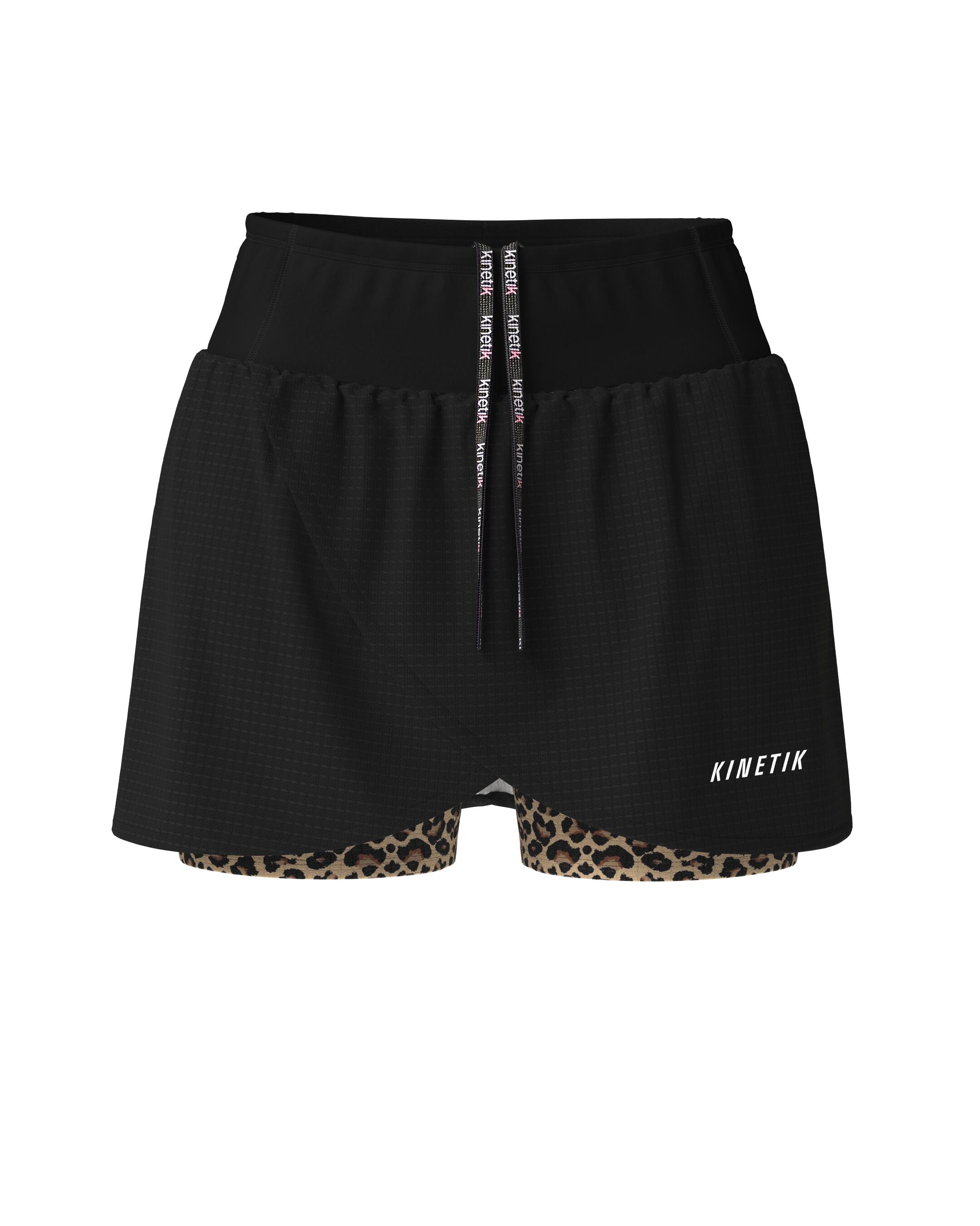 SHORT JUPE DE TRAIL RUNNING AEROK SKIRT LEOPARD 3/7
