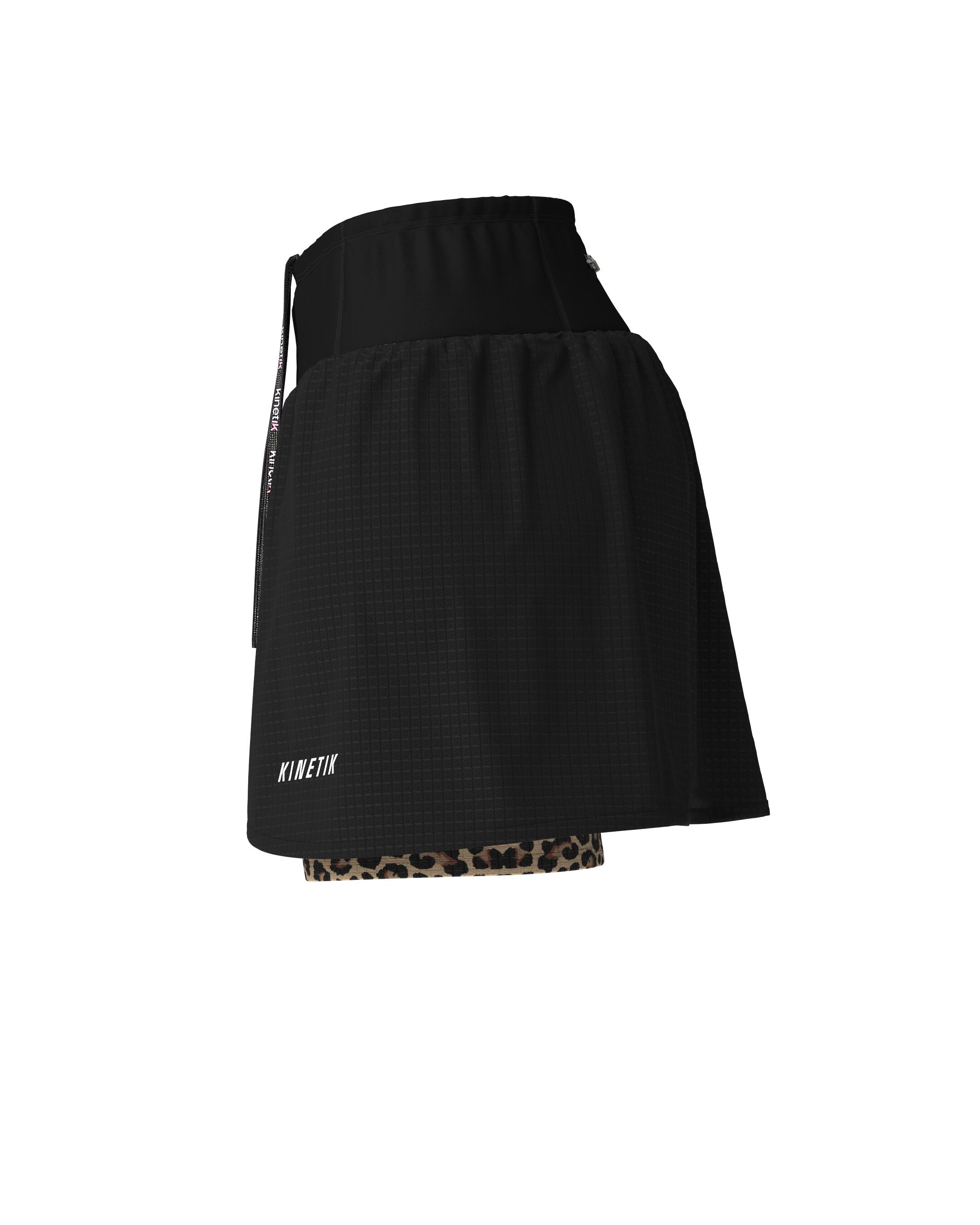 SHORT JUPE DE TRAIL RUNNING AEROK SKIRT LEOPARD 4/7