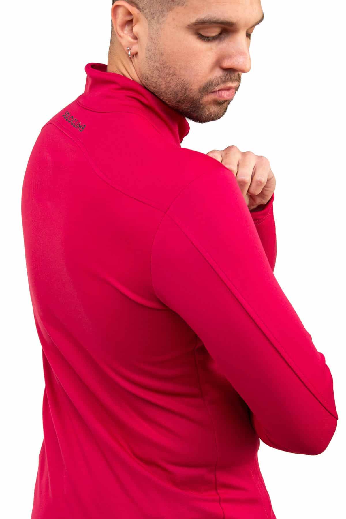 Camiseta Técnica Escalada y Trekking Transpirable Calanques Hombre Rosa Ribo 2/2