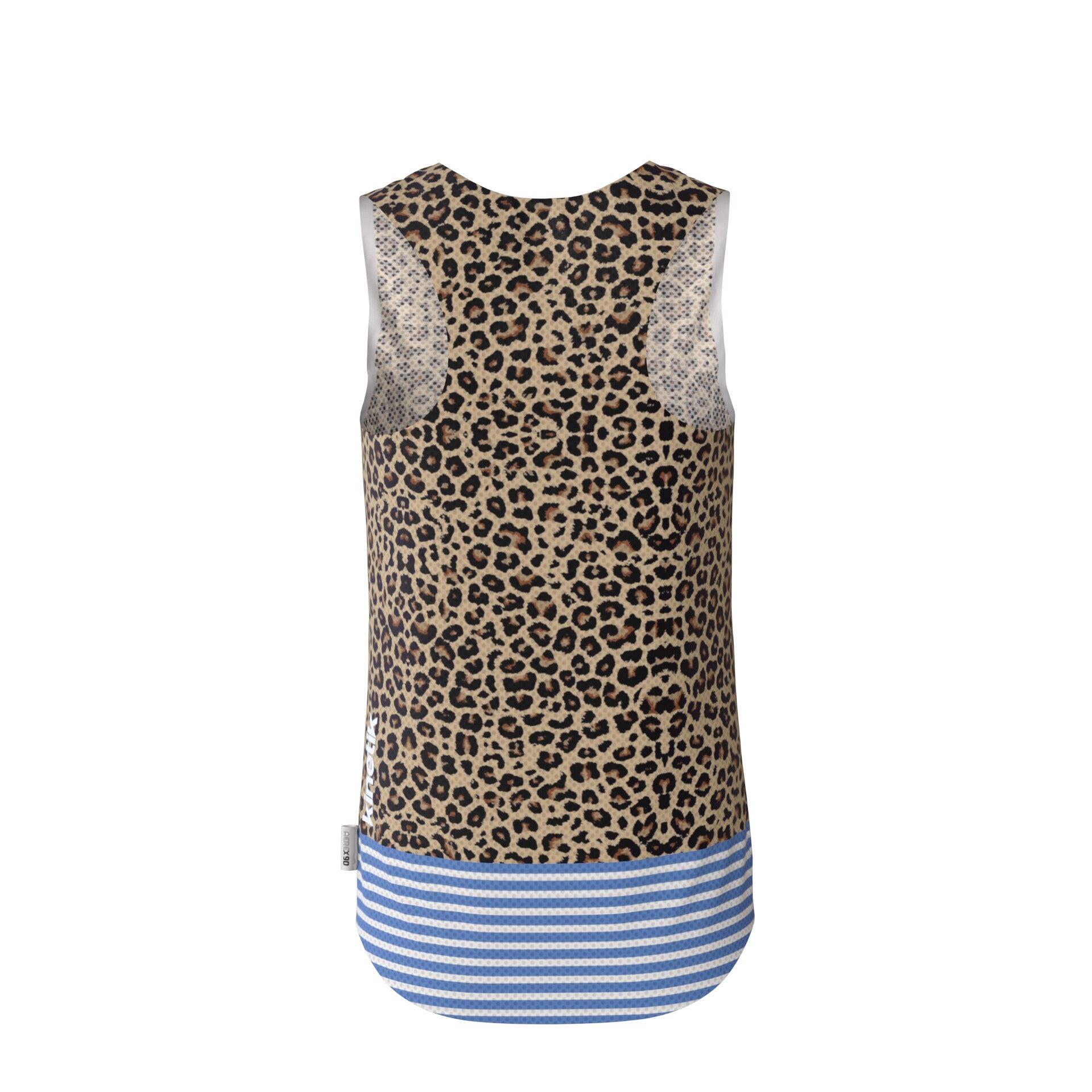 MAILLOT SANS MANCHES DE TRAIL RUNNING MAVRIK SL AR.90 LEOPARD X MARINIERE 6/7