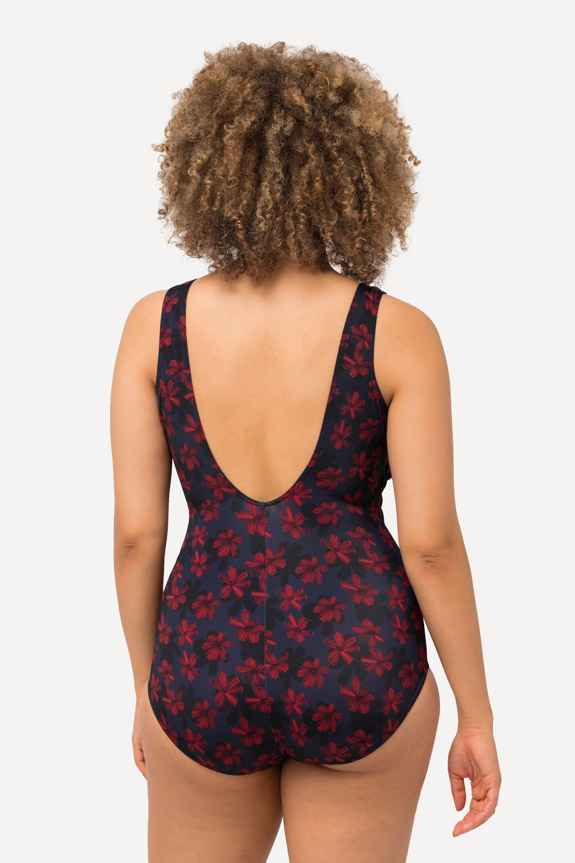 Femme Maillot de bain à fleurs. Bubans fantaisie et bonnets souples 2/6