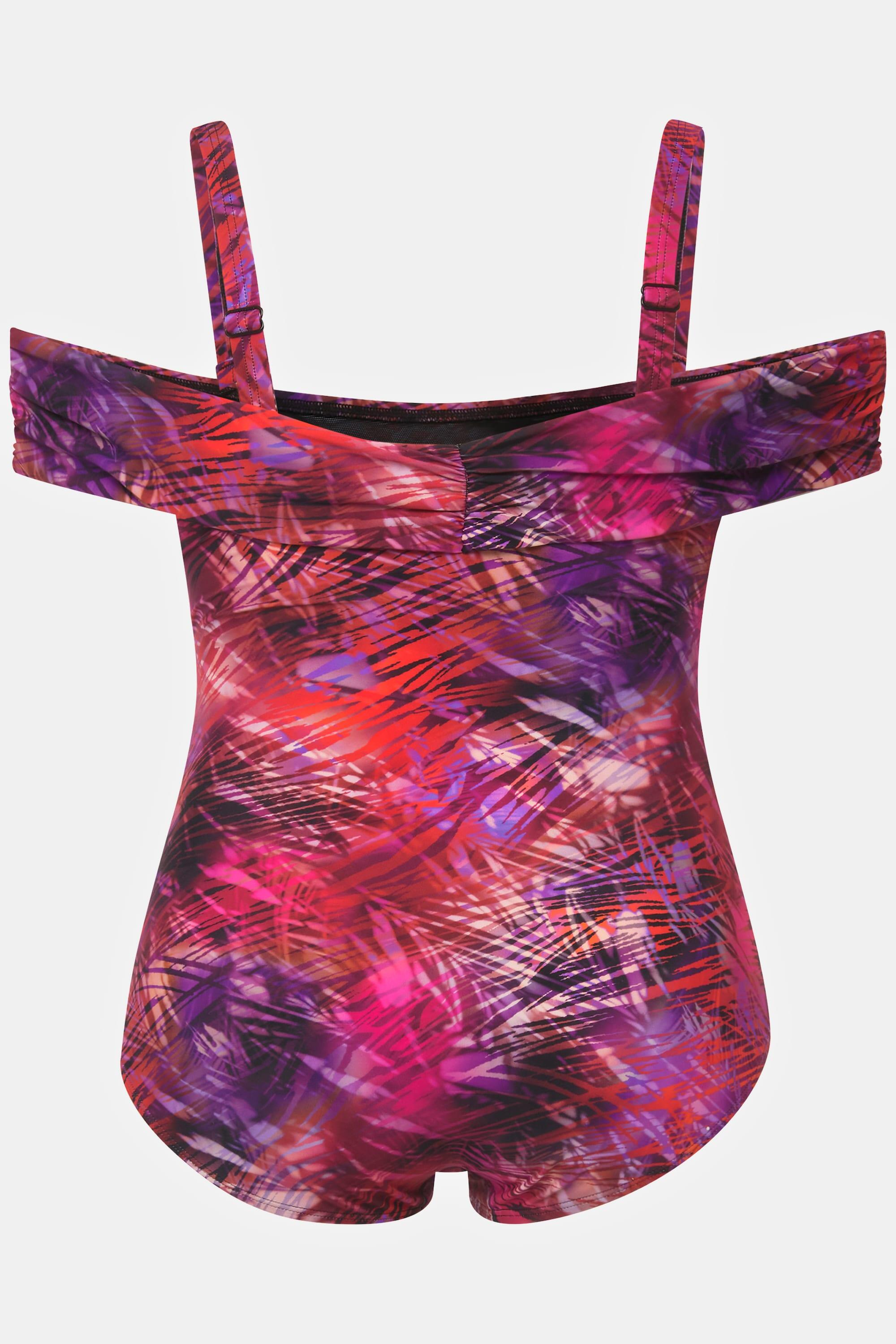 Femme Maillot de bain à bonnets souples décolleté Carmen avec drapé. 6/6