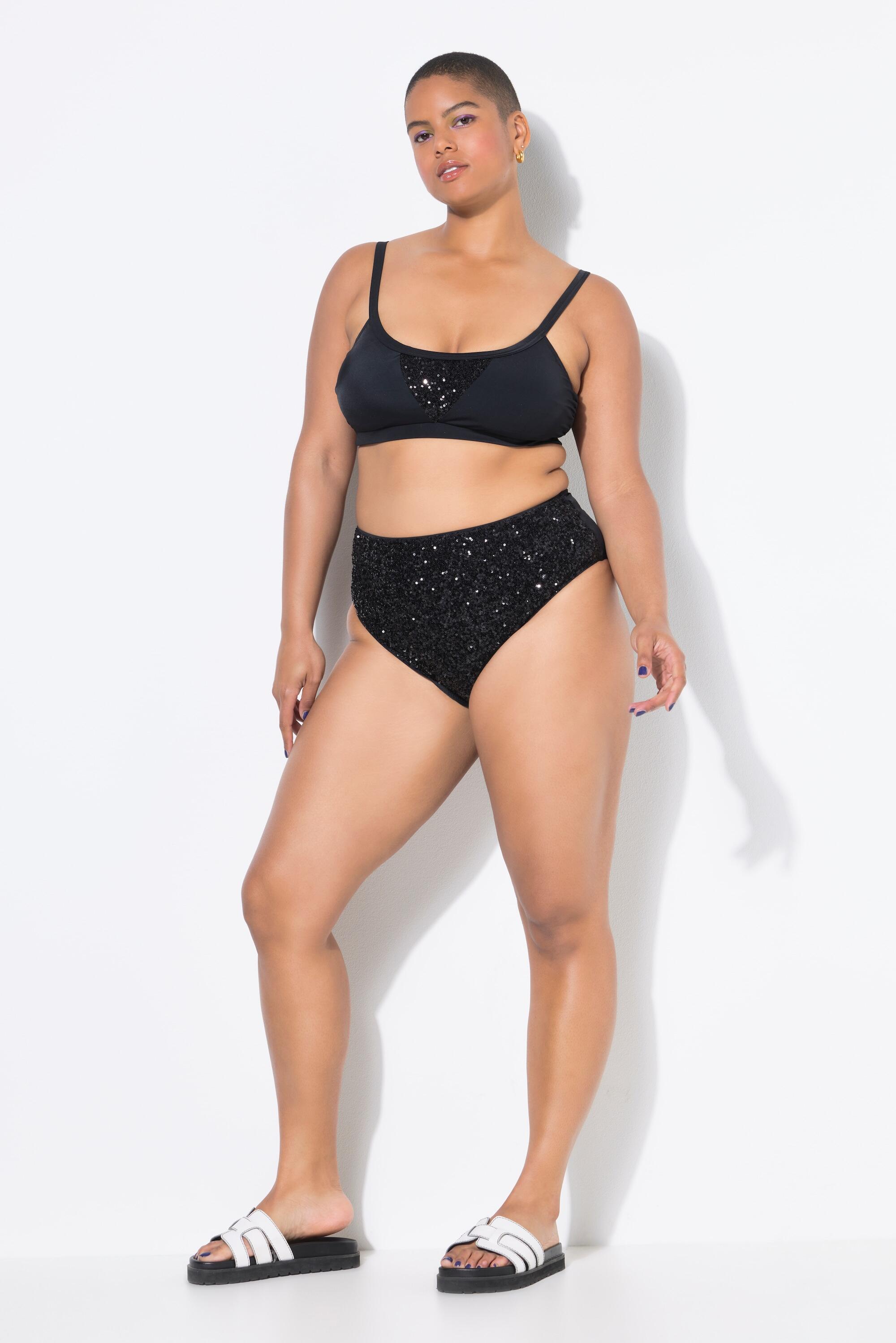 Femme Haut de bikini avec bonnets souples paillettes 3/6