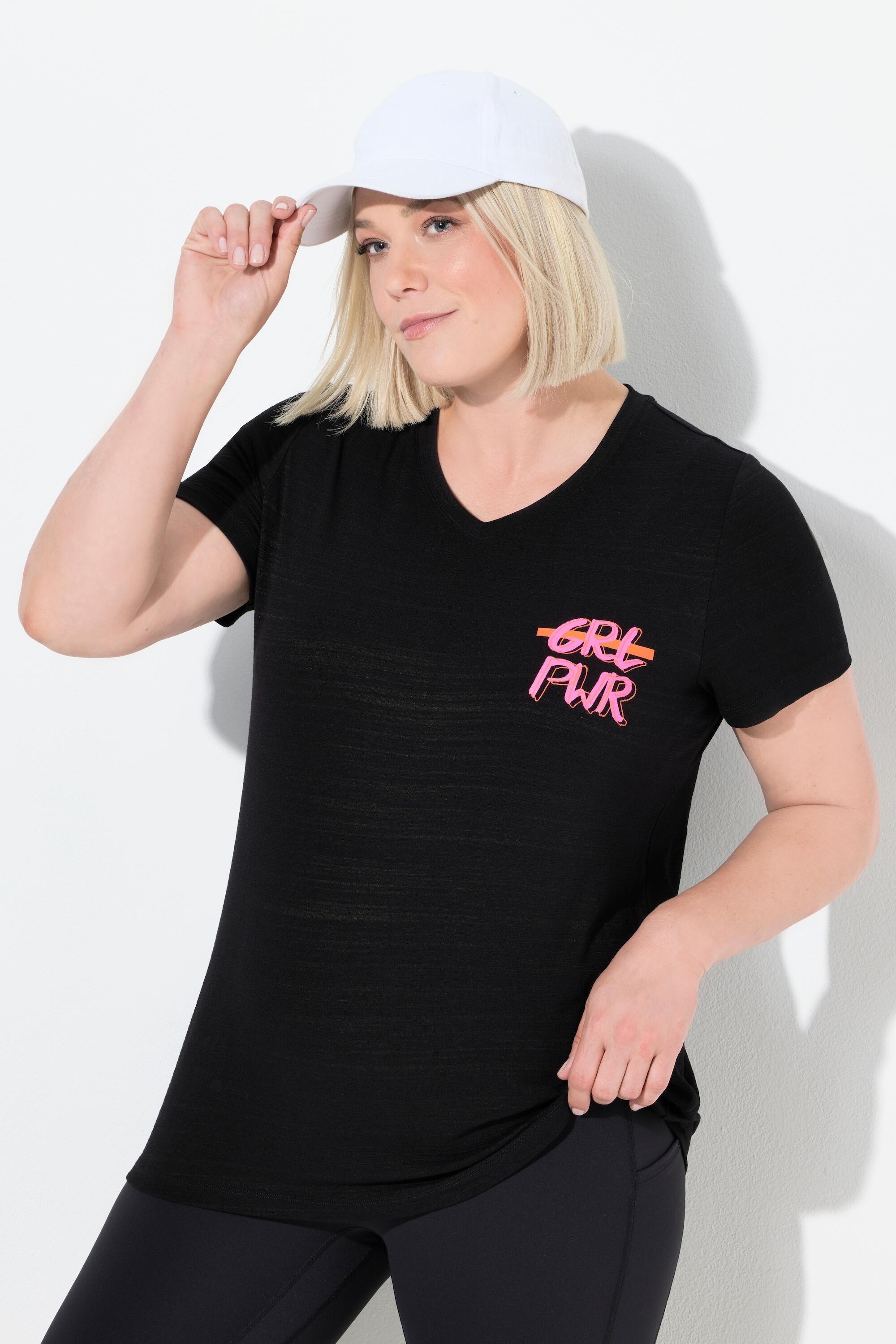 Femme T-shirt technique manches courtes et décolleté en V découpes dans le dos 5/6