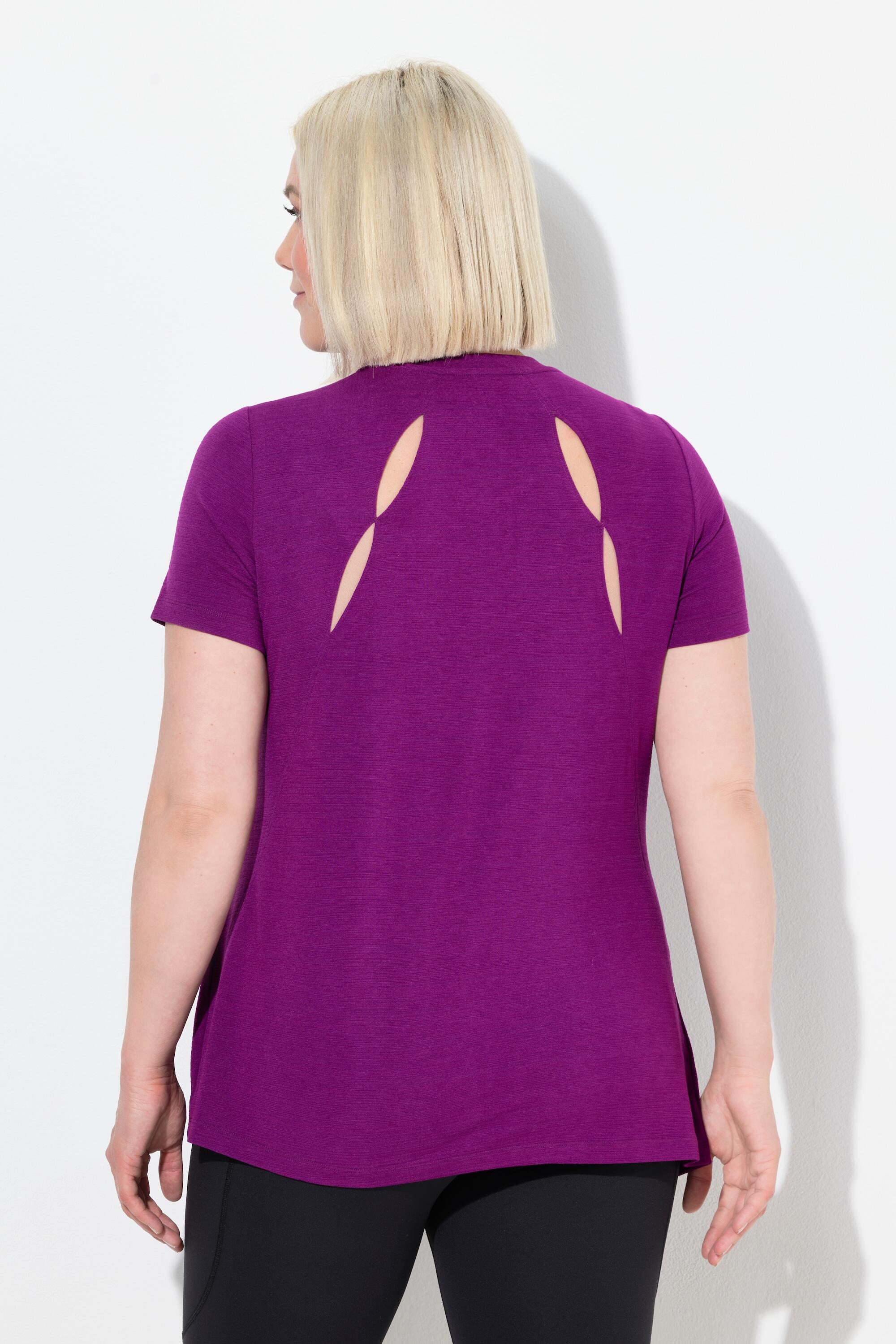 Femme T-shirt technique manches courtes et décolleté en V découpes dans le dos 2/6