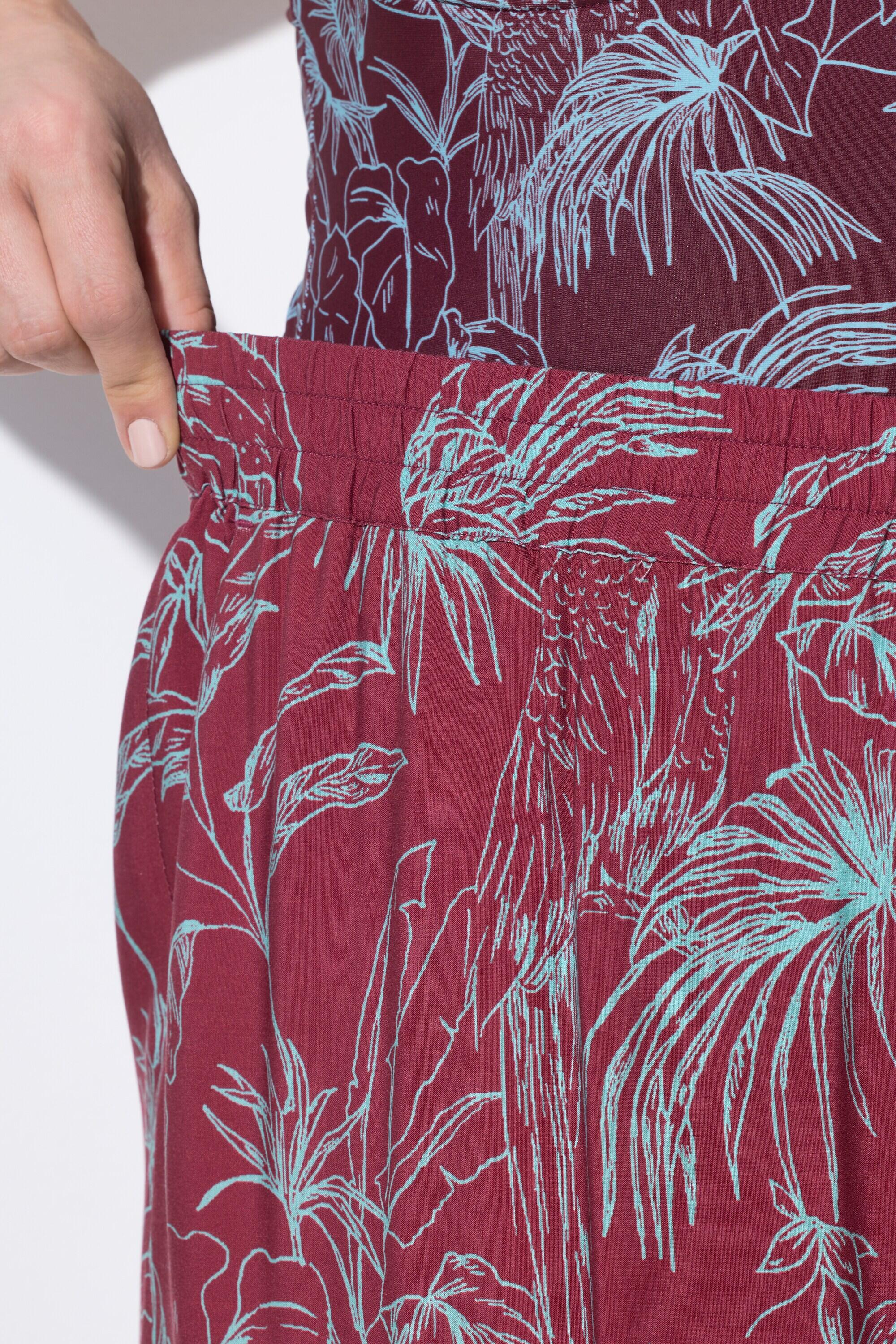 Femme Pantalon palazzo imprimé jungle. Jambe large et taille élastique 4/7