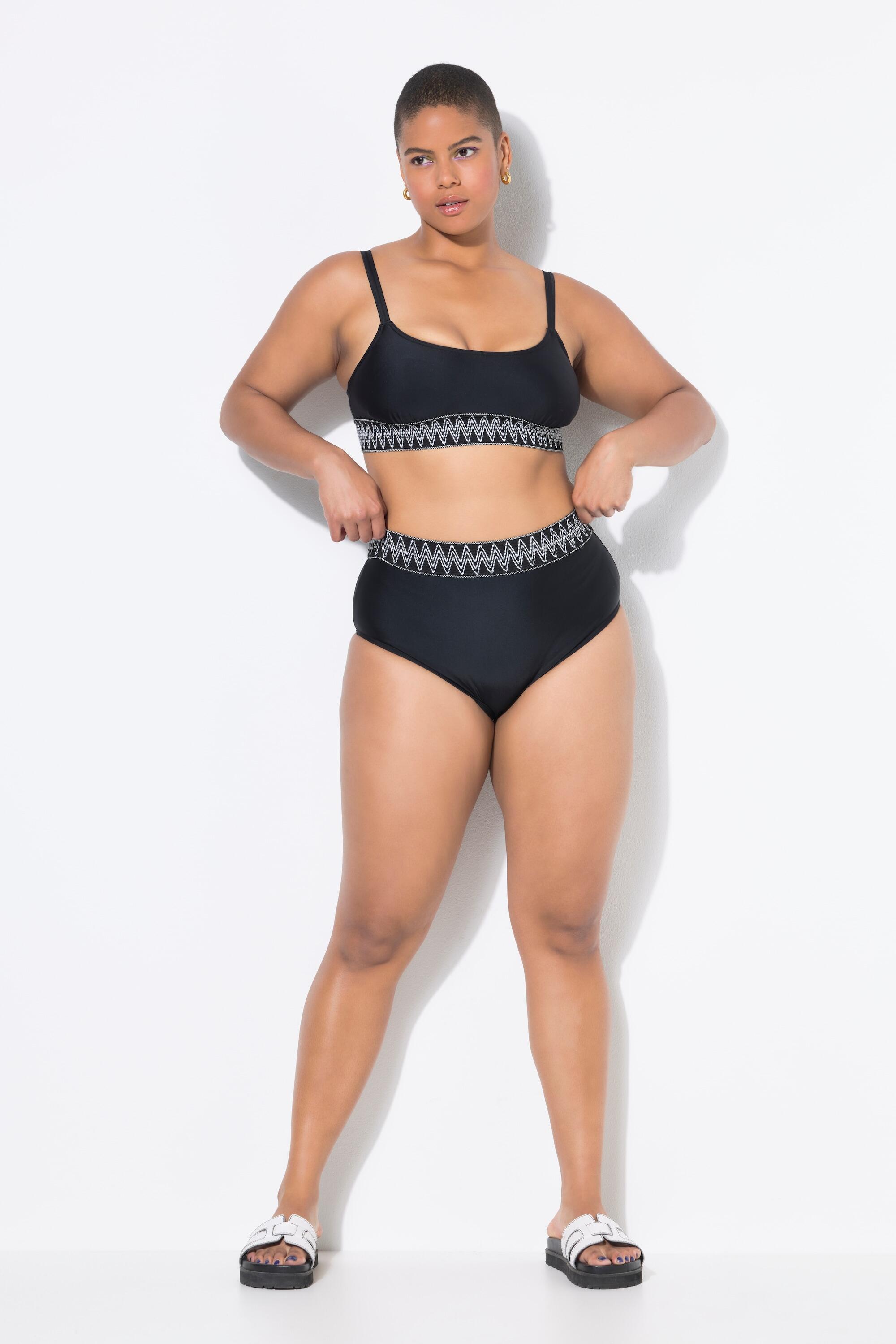 Femme Bas de bikini taille haute agrémentée de broderies 3/6
