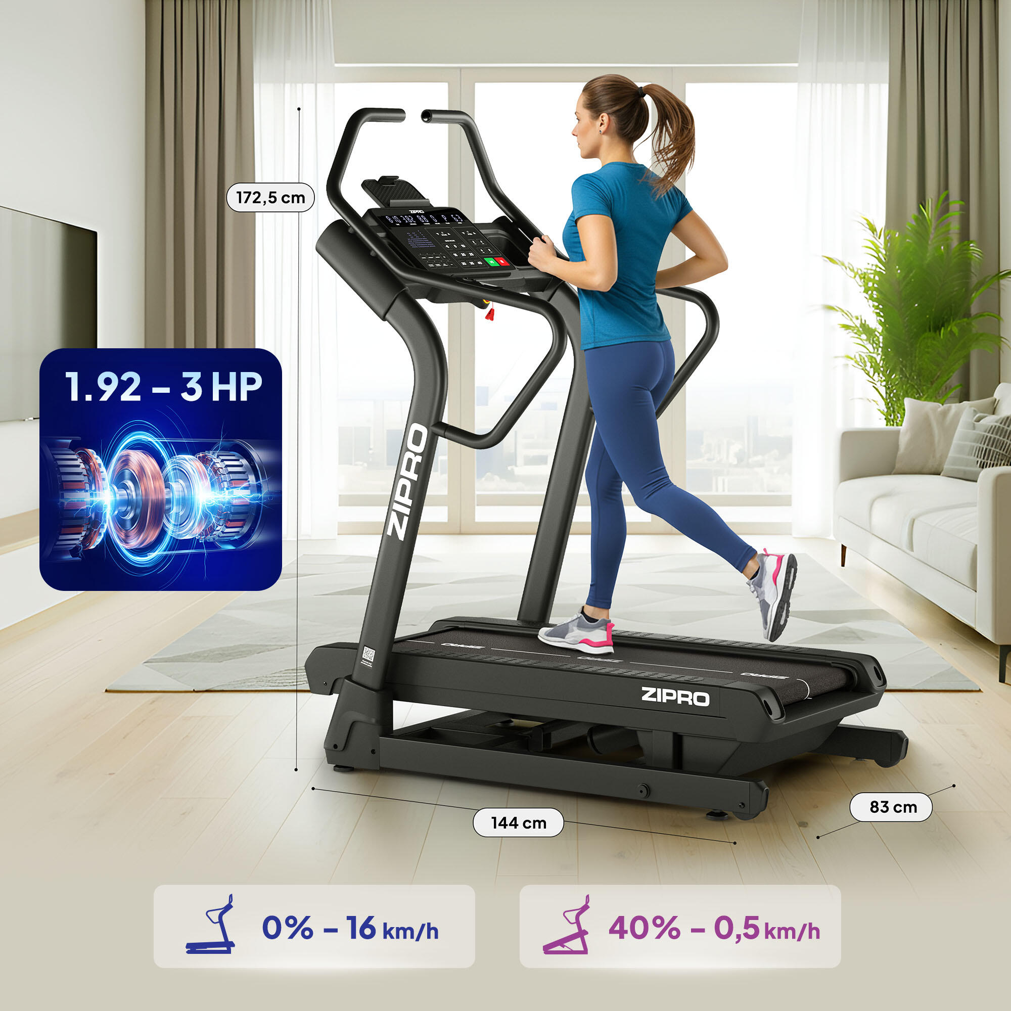 Bieżnia Treningowa Shred Wspinaczkowa z Regulowanym Kątem Nachylenia 40% 2/7
