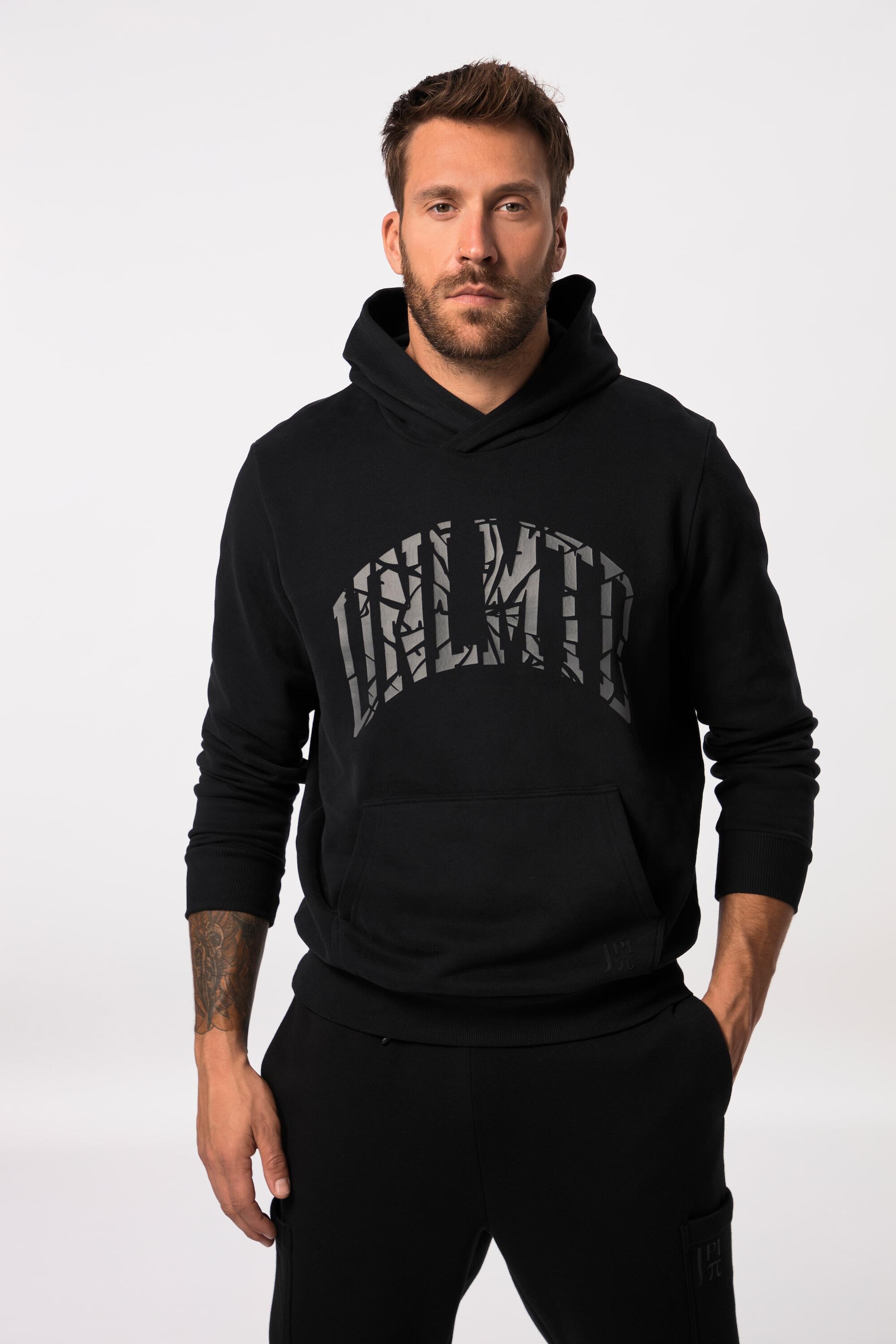 Hommes Sweat à capuche Fitness imprimé poitrine et poche kangourou 2/6