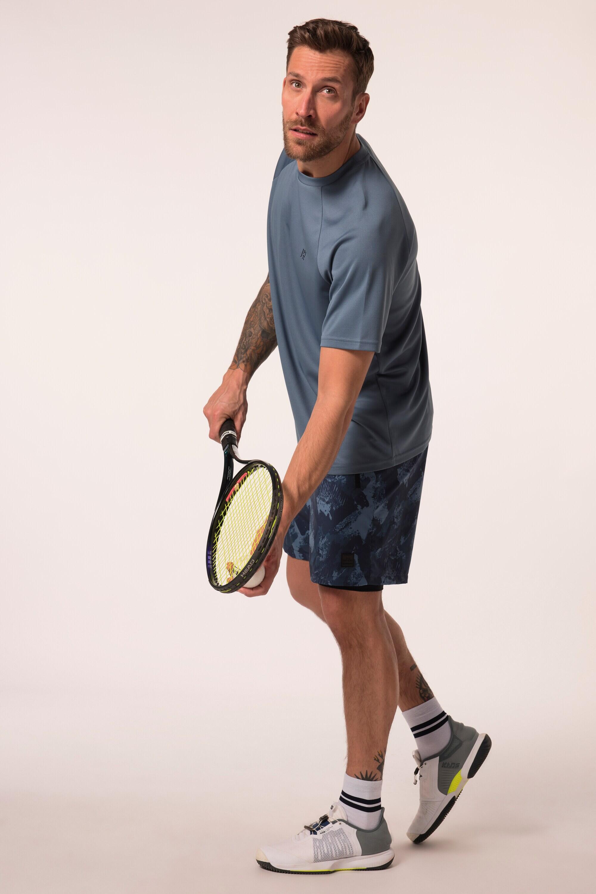 Heren T-shirt FLEXNAMIC® fitness korte mouwen print op de achterkant QuickDry 8/13