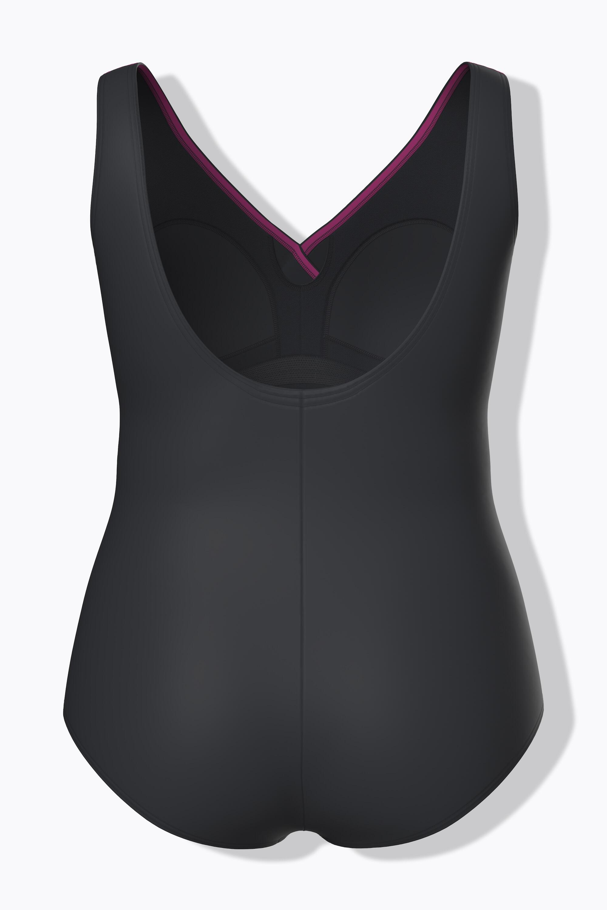 Dames badpak kleurverloop softcups structuur aanrimpeling 5/6