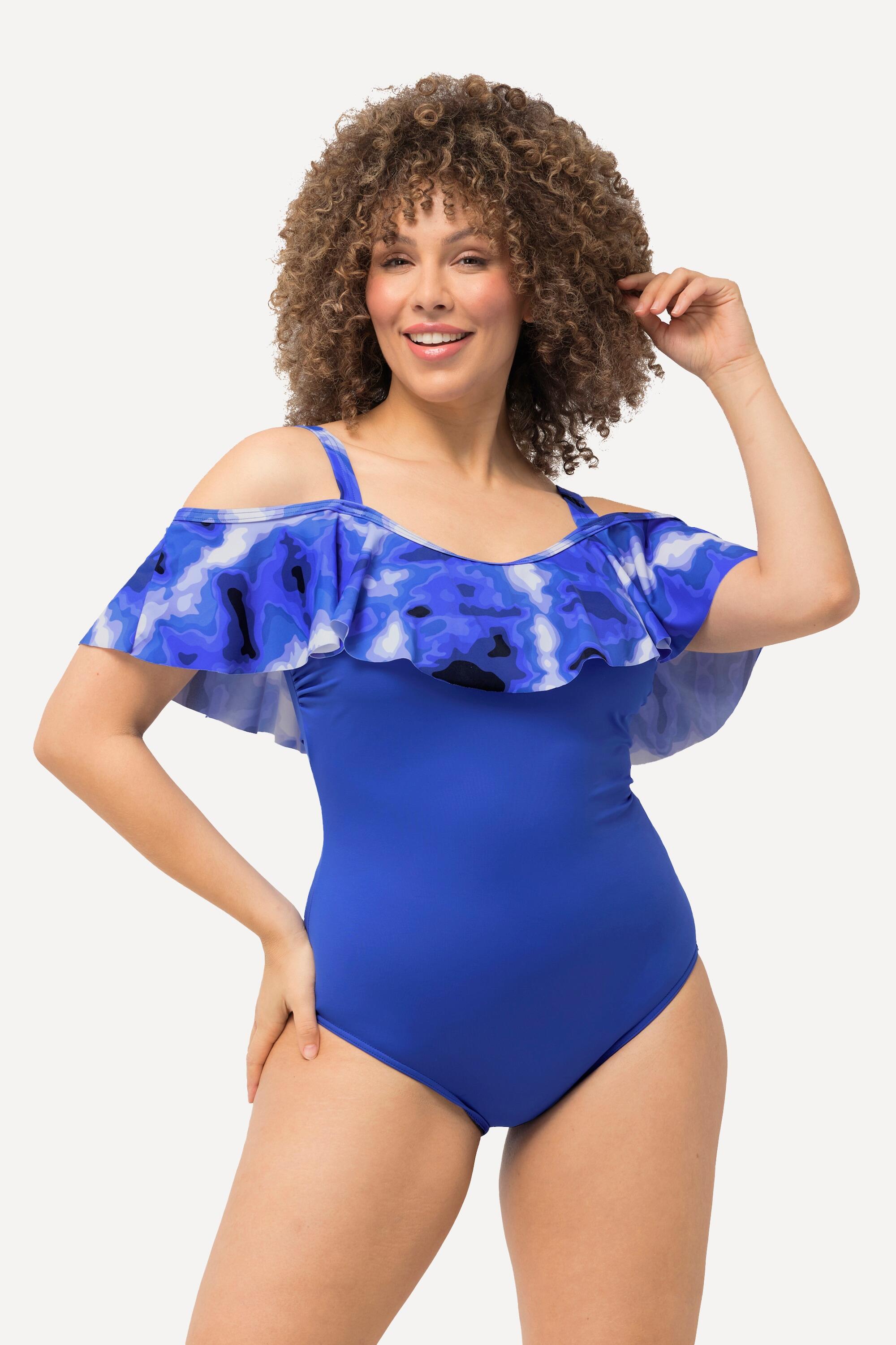 Femme Maillot de bain avec bonnets souples volant et imprimé Batik 4/6