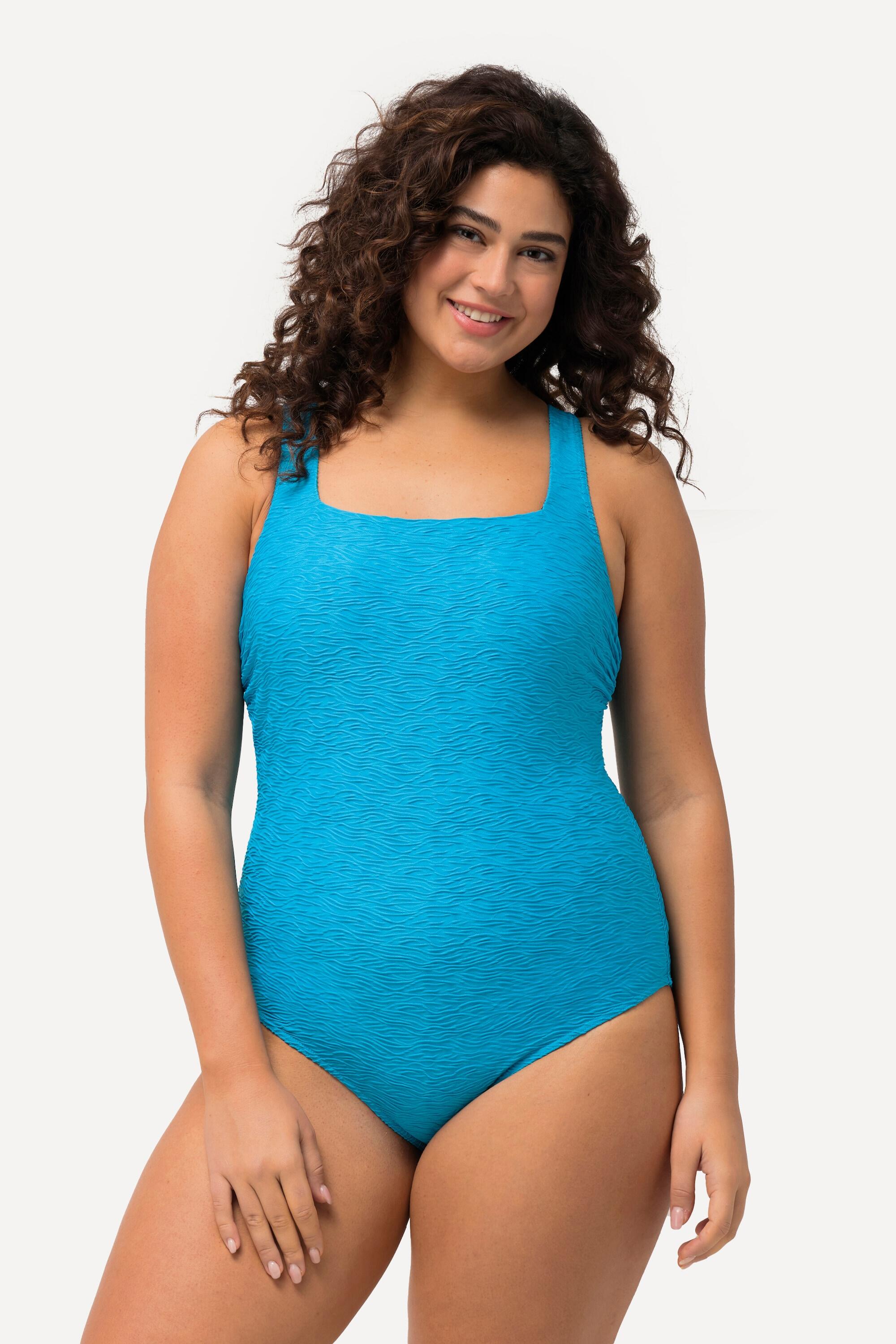 Femme Maillot de bain à bonnets souples décolleté carré et texture ondulée 4/6