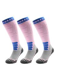 Lot de 3 paires de chaussettes de ski Poederbaas en laine mérinos Pro pour femme