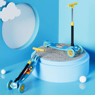 Lifelong Kick Scooter with Adjustable Height|Foldable Scooter|Skate Scooter for Kids with PVC Wheel|Age Upto 3+ Years- Max User weight-50 kg, Blue & Yellow, 6 Months Warranty, LLKS01