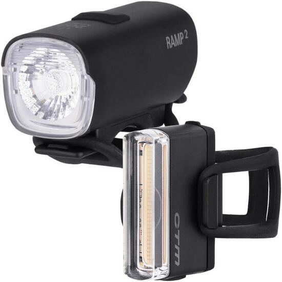 Zestaw lampek rowerowych przód + tył CTM R:AMP & Stage kompatkowe