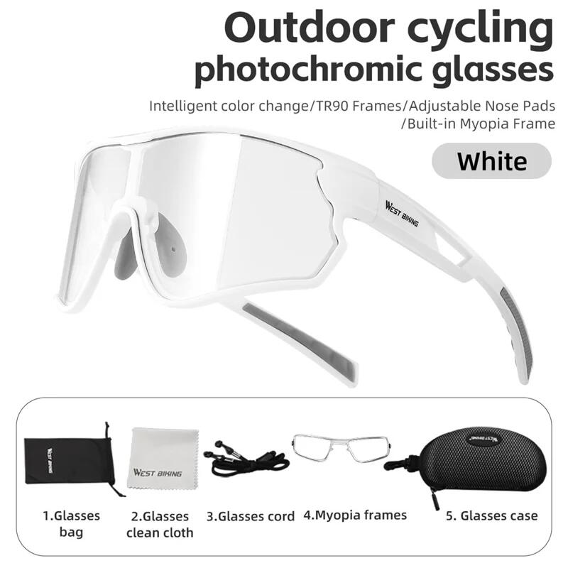 Lunettes de vélo photochromiques anti-vent 6/7