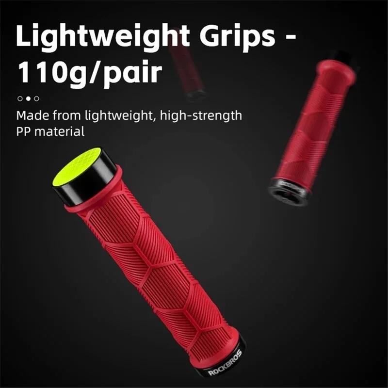 Par de grips de bicicleta com tampas reflexivas - Azul 3/7