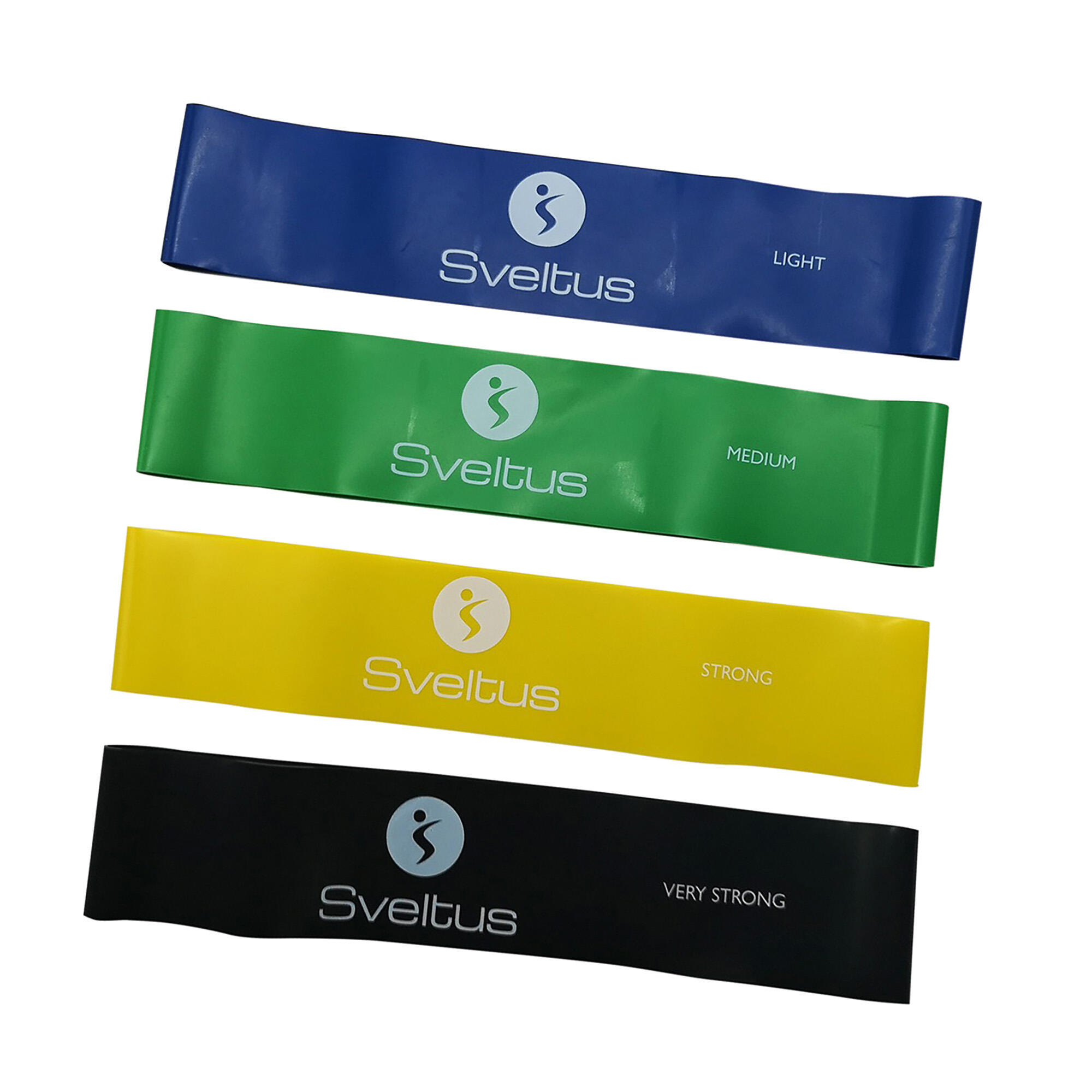Bandes de latex aérobic lot de 4 noir 50x5 cm résistances 10-22 kg 4/4