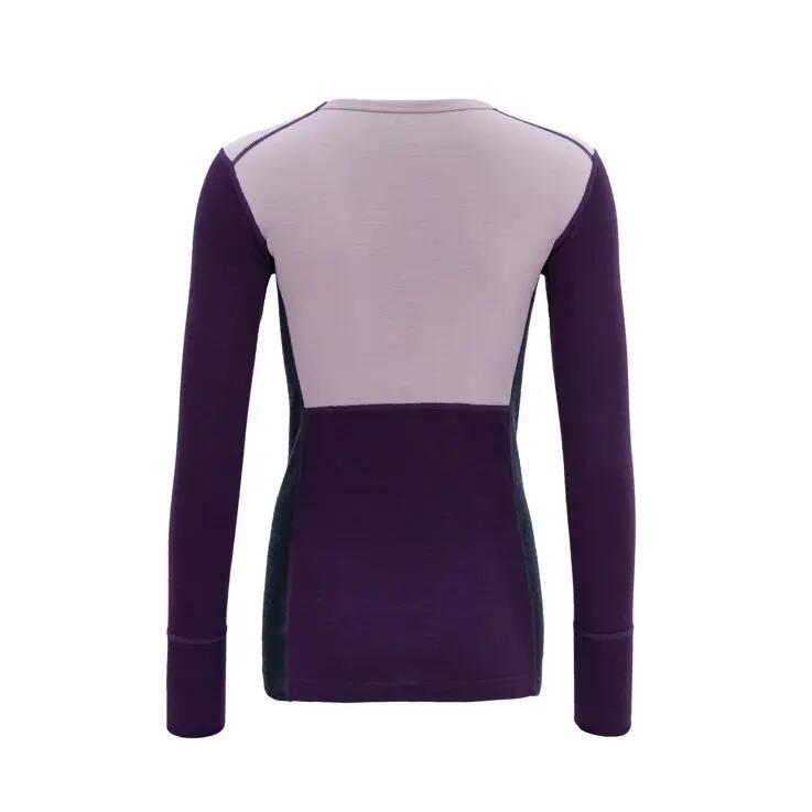 Sous-vêtement Devold Lauparen Merino 190 manches longues Femme bleu/rouge 4/5