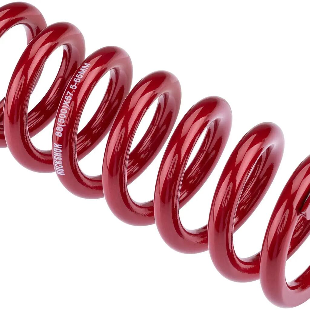 RockShox Coil Spring RS 151 mm, 57.5–65 mm, 500 lb, Electric Red.