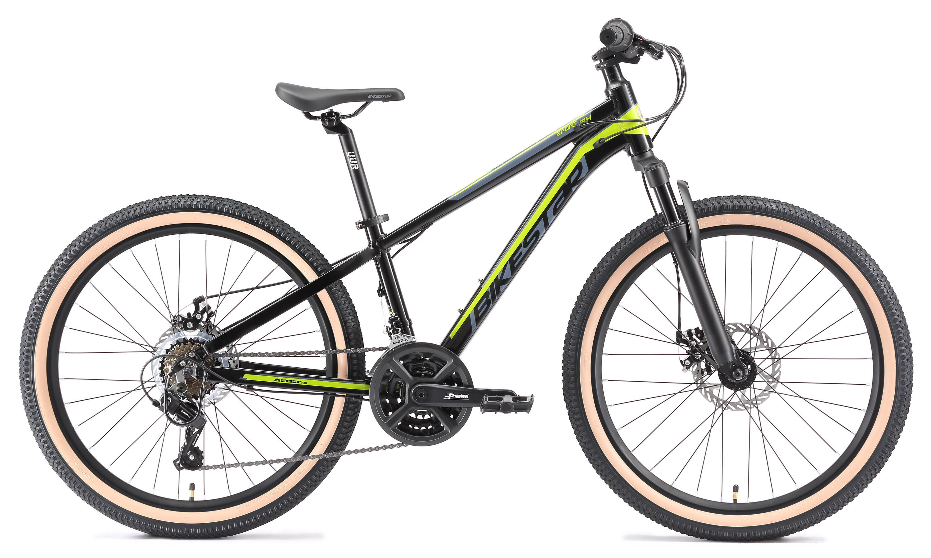 MTB 24" aluminium, kinderfiets 9 jaar, 21 versnellingen, schijfremmen 2/7