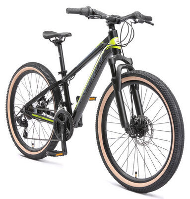 Mtb 24" aluminium, kinderfiets 9 jaar, 21 versnellingen, schijfremmen