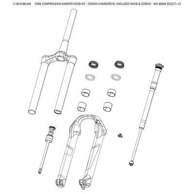 Kompressionsradsatz Rockshox Crown Charger2 Rl Sid 35mm Select+ C1 202