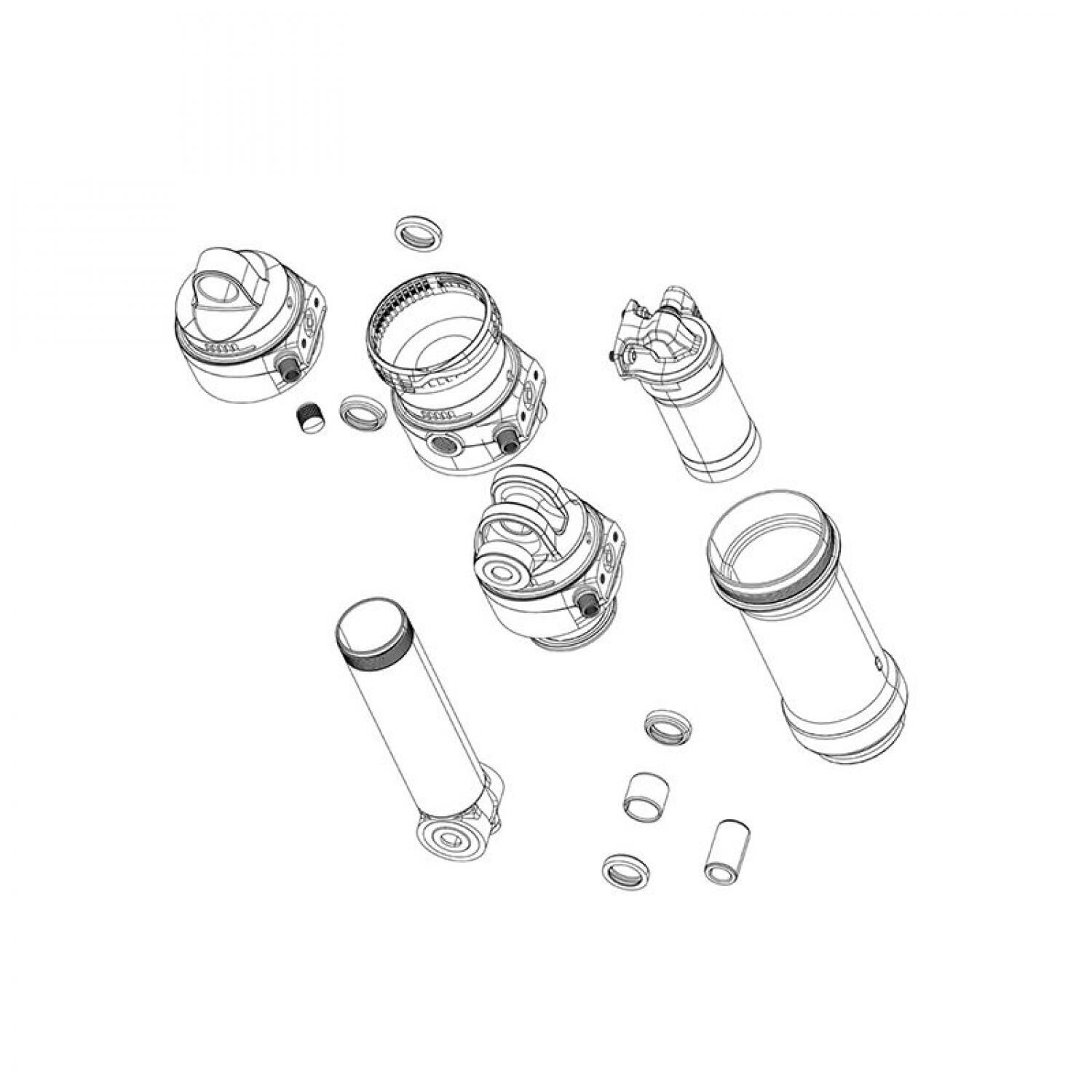 Osłony przeciwpyłowe RockShox 40 mm do amortyzatora tylnego, zestaw 2