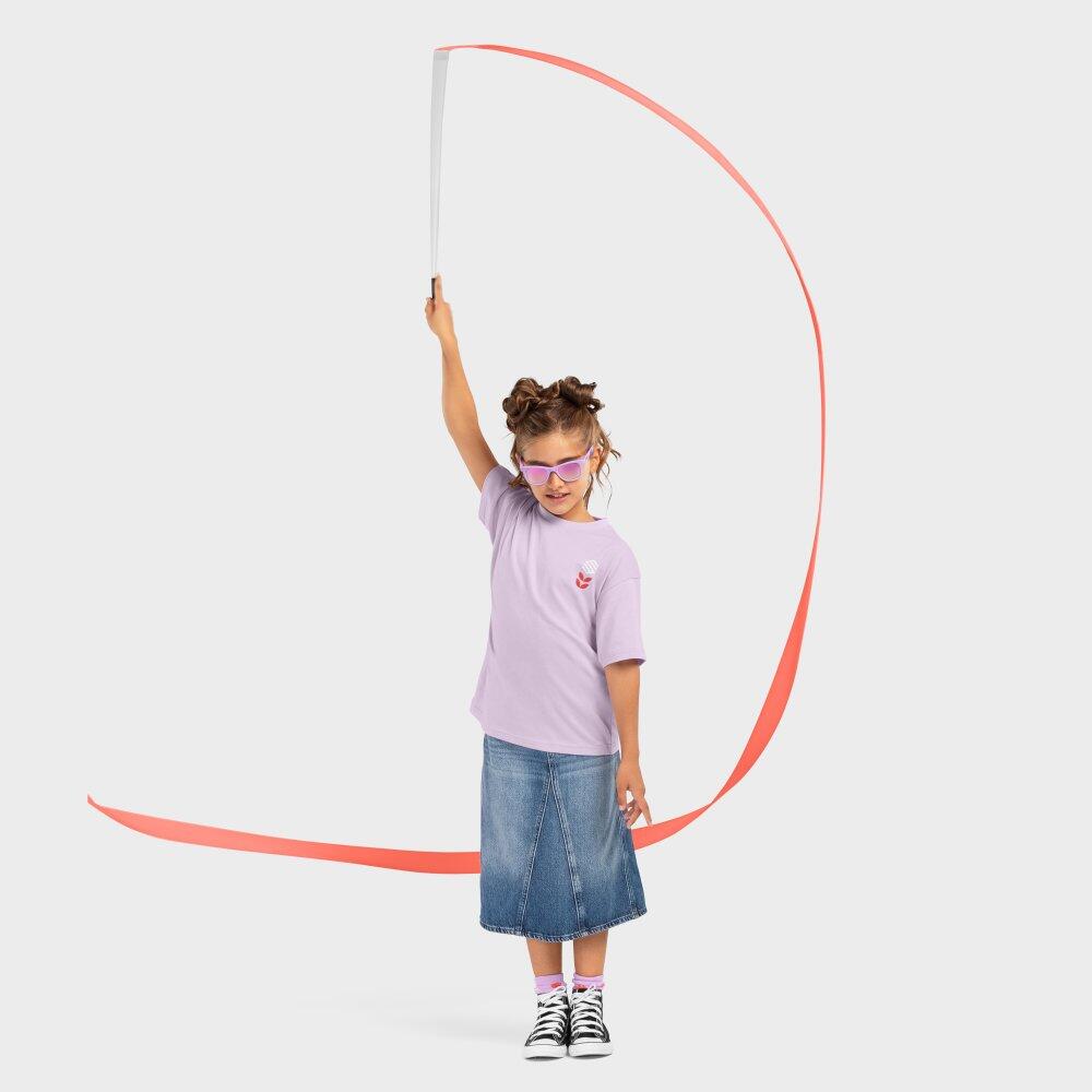 Kinder Lifestyle Kurzärmeliges Baumwoll-T-Shirt für Mädchen Lully-G Lila 4/7