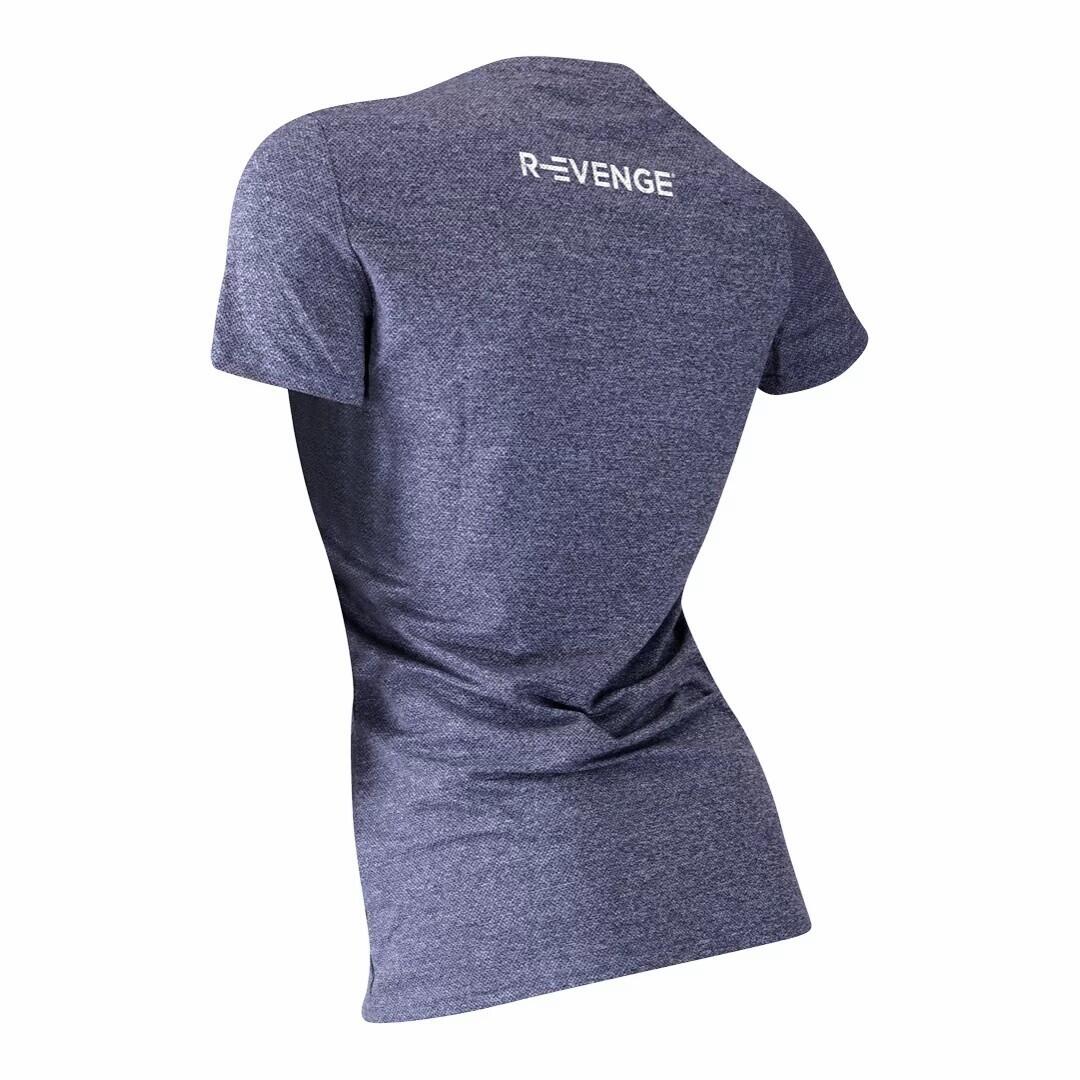Camiseta técnica manga corta mujer Fitness Running Cardio Azul 4/5
