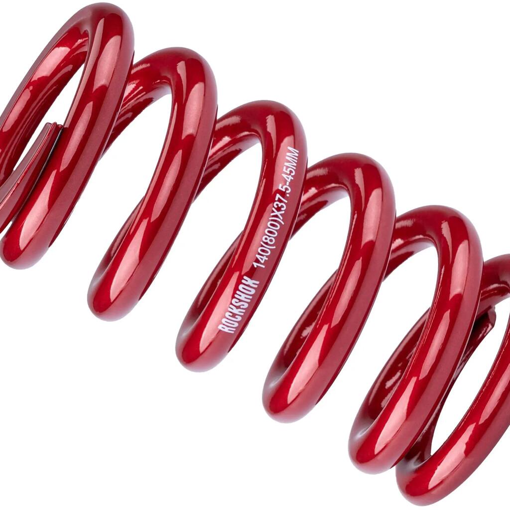 ROCKSHOX RS coil spring 37.5-45 mm stroke, 114 mm length, 800 lb, Electric Red.