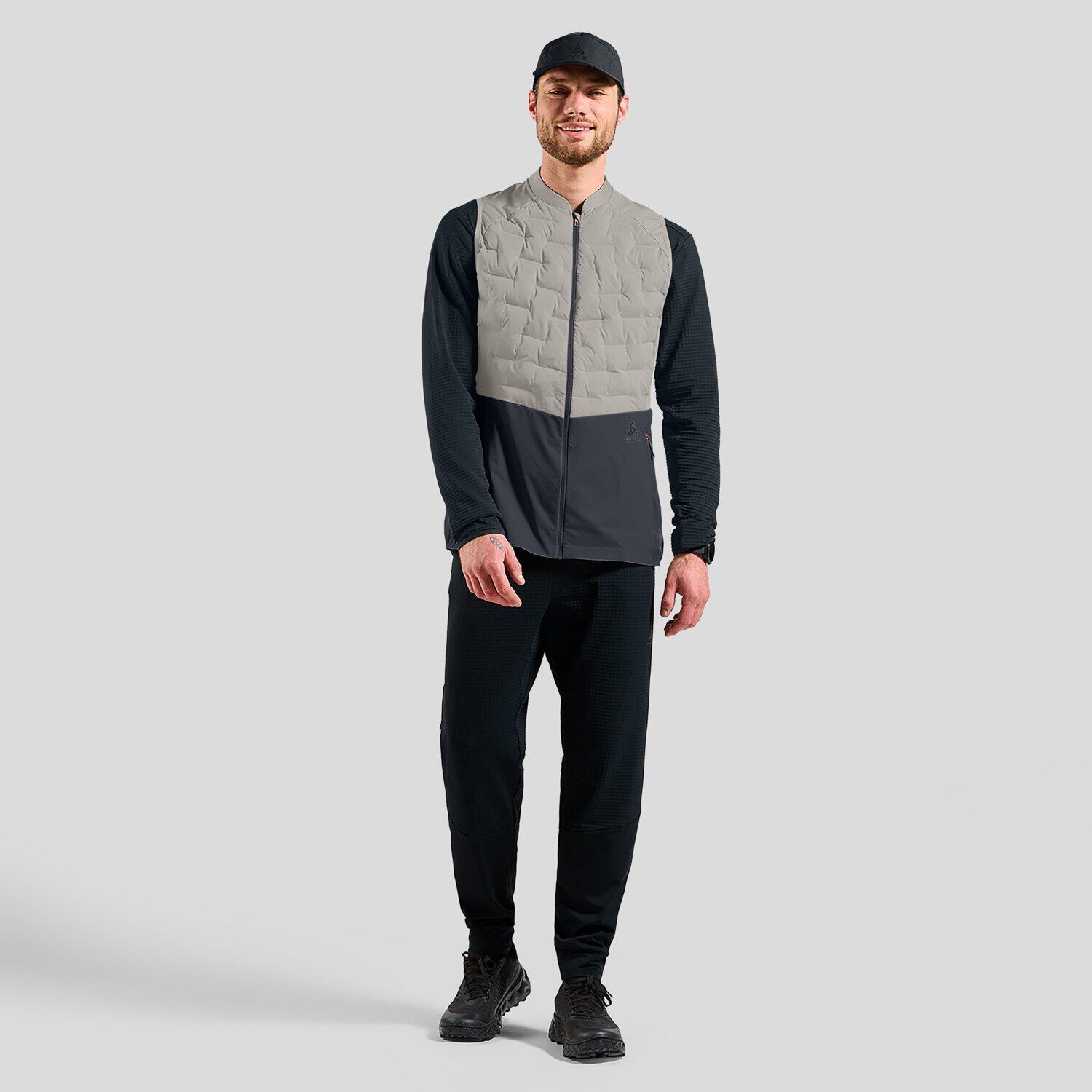 Gilet running Odlo Zeroweight Insulator homme bleu/gris sans manches 5/5