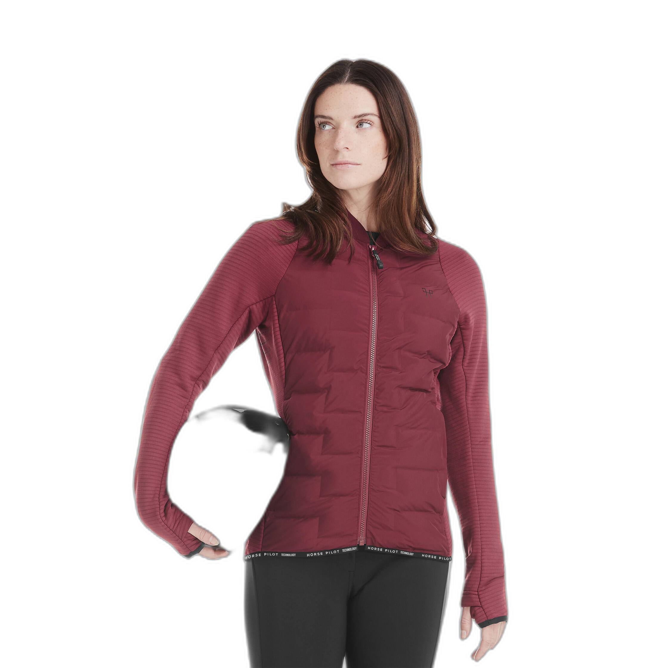 Horse Pilot - Veste Thermorégulante Équitation Femme Horse Pilot Storm - Veste - Bordeaux|rouge - Decathlon