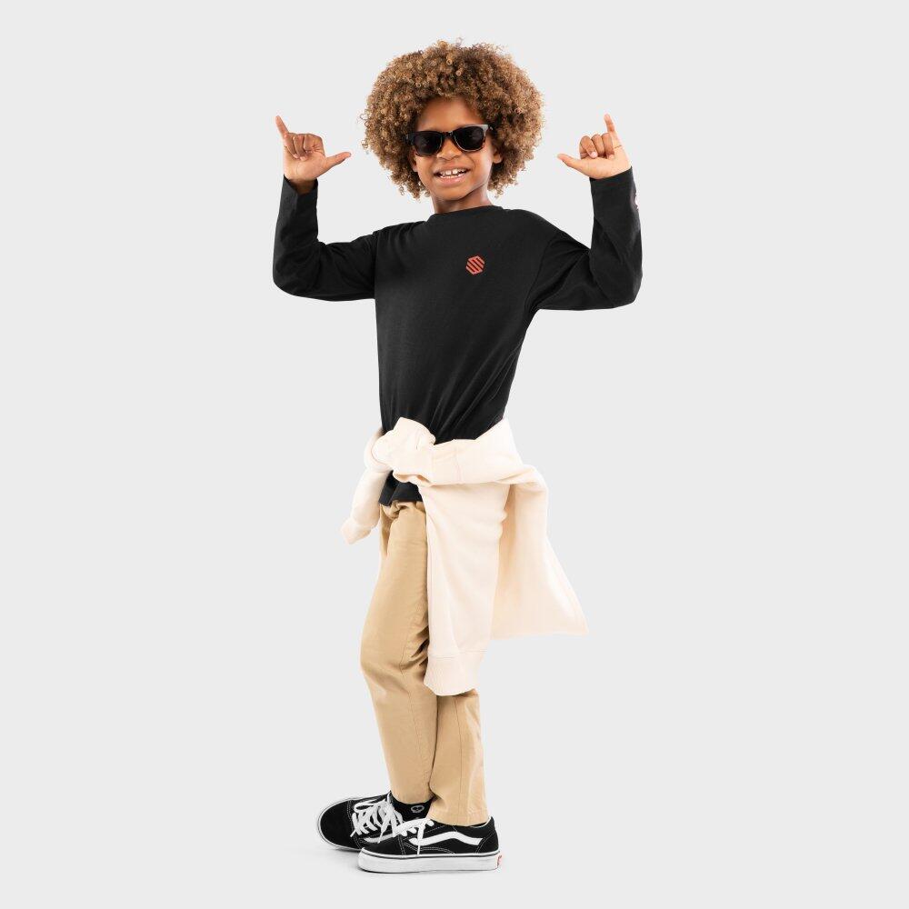 Kinder Lifestyle Langärmeliges Baumwoll-T-Shirt für Jungen Buzz Schwarz 4/7