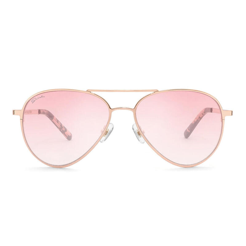 Ochelari de soare aviator din oțel inoxidabil San Siro Piersică Roz