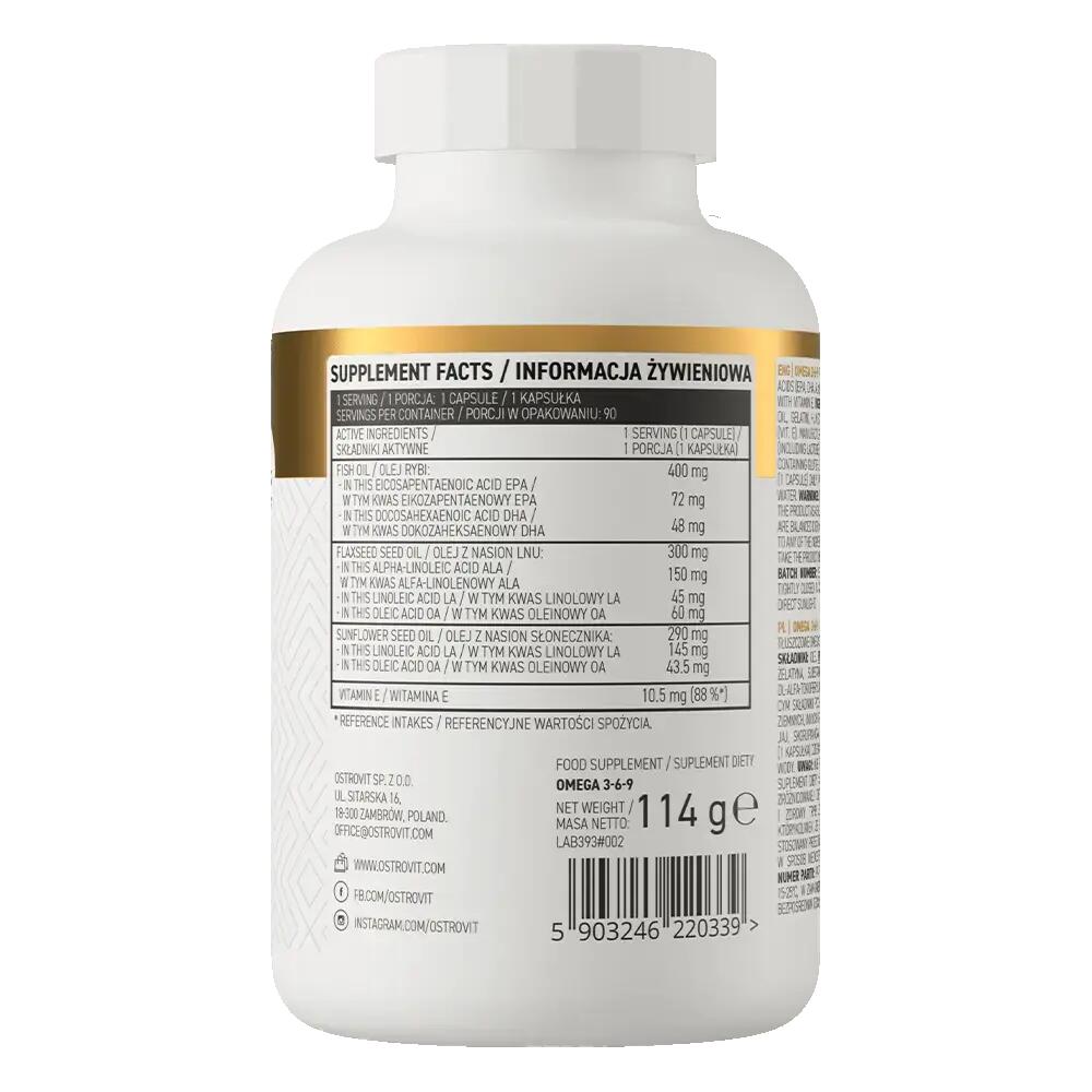 OstroVit Omega 3-6-9 90 kapszula 3/3