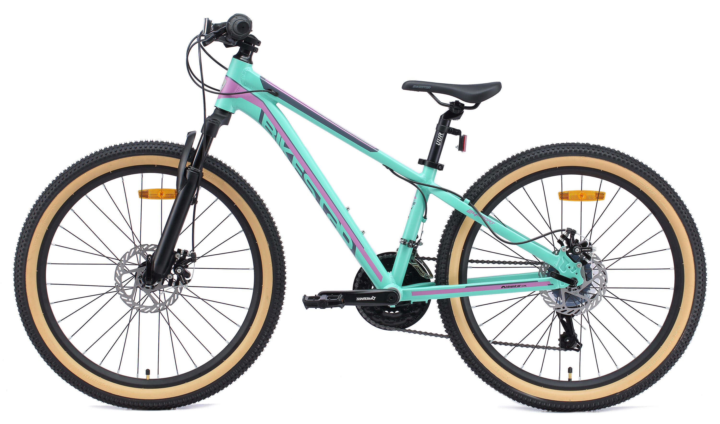 MTB 24" alluminio, bici bambini 9 anni, 21 velocità, freno a disco 3/7
